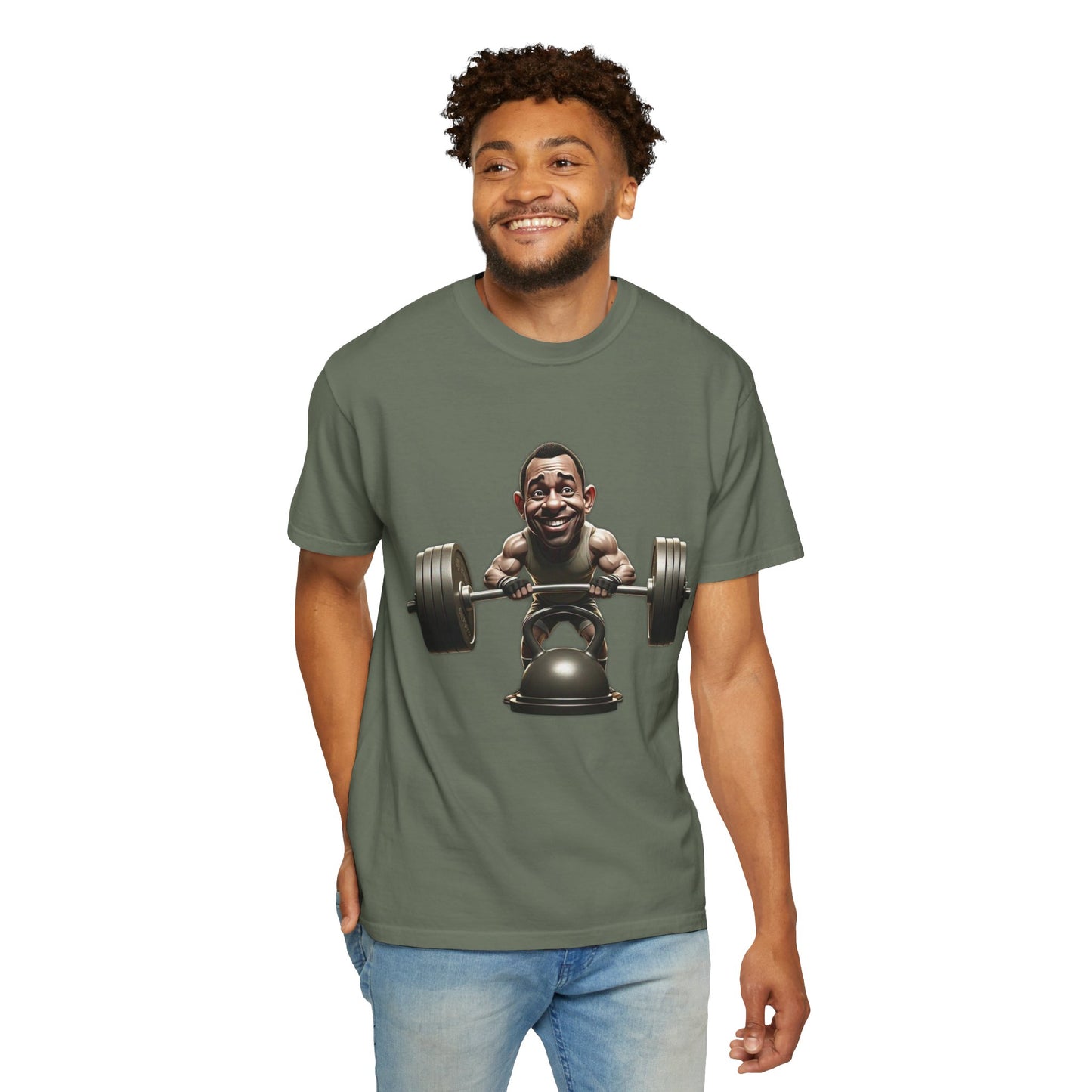 Funny Weightlifting T-Shirt Garment-Dyed Tee for Fitness Enthusiasts