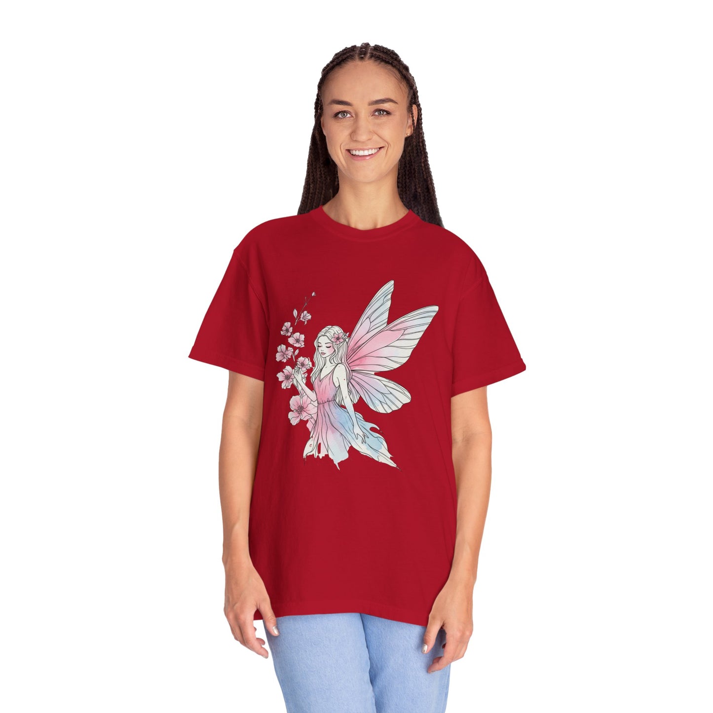 Whimsical Fairy T-Shirt - Eco-Friendly Tee, Vintage Style Shirt, Gift for Her, Fairy Lovers Gift, Summer Apparel, Spring Fashion