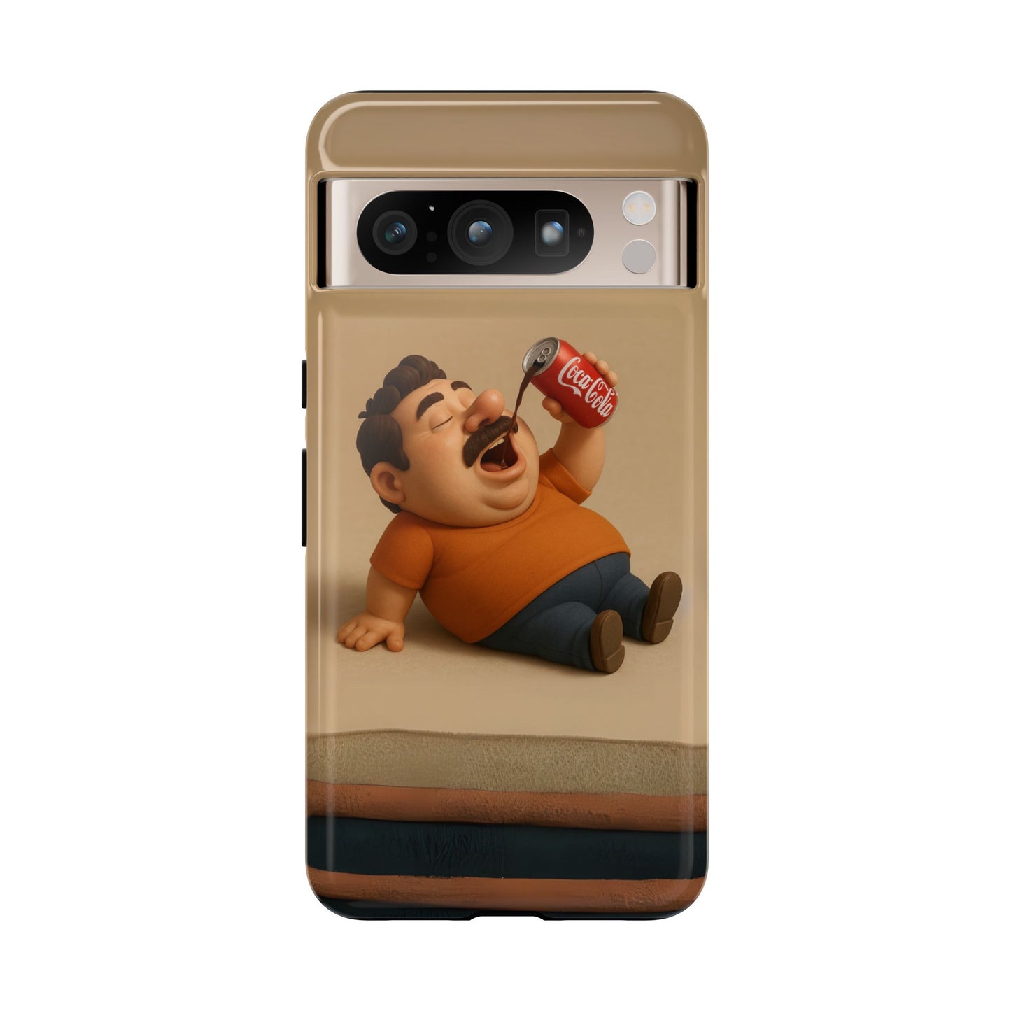 Funny Cartoon Phone Case - 'Coca-Cola Chill' Design