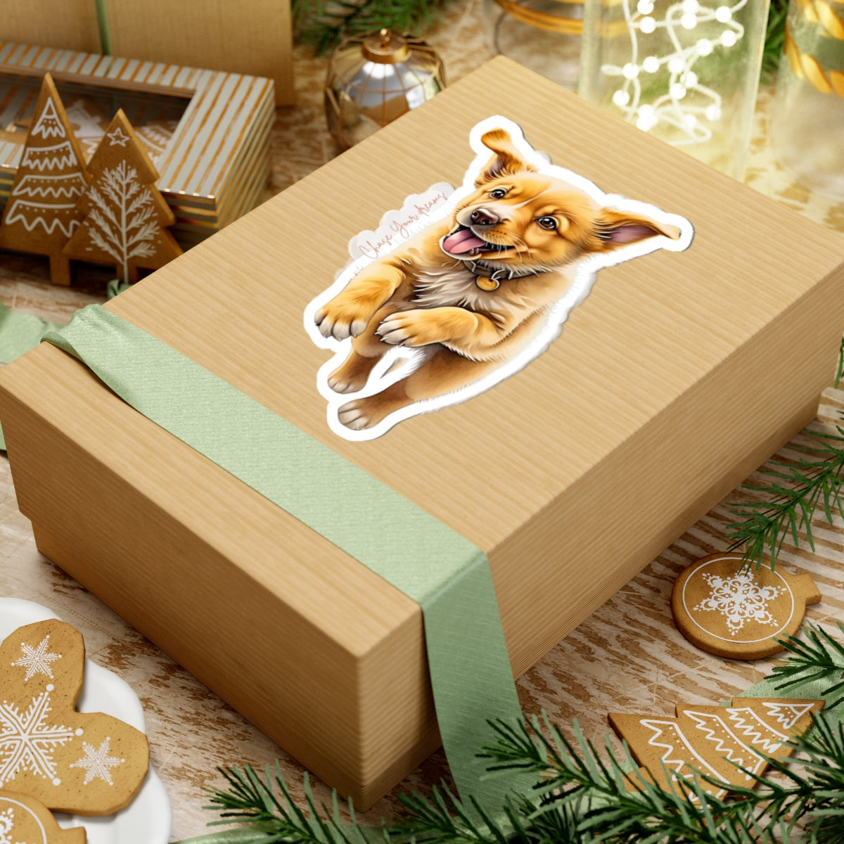 Adorable Puppy Kiss-Cut Stickers - Perfect for Dog Lovers and Pet Enthusiasts