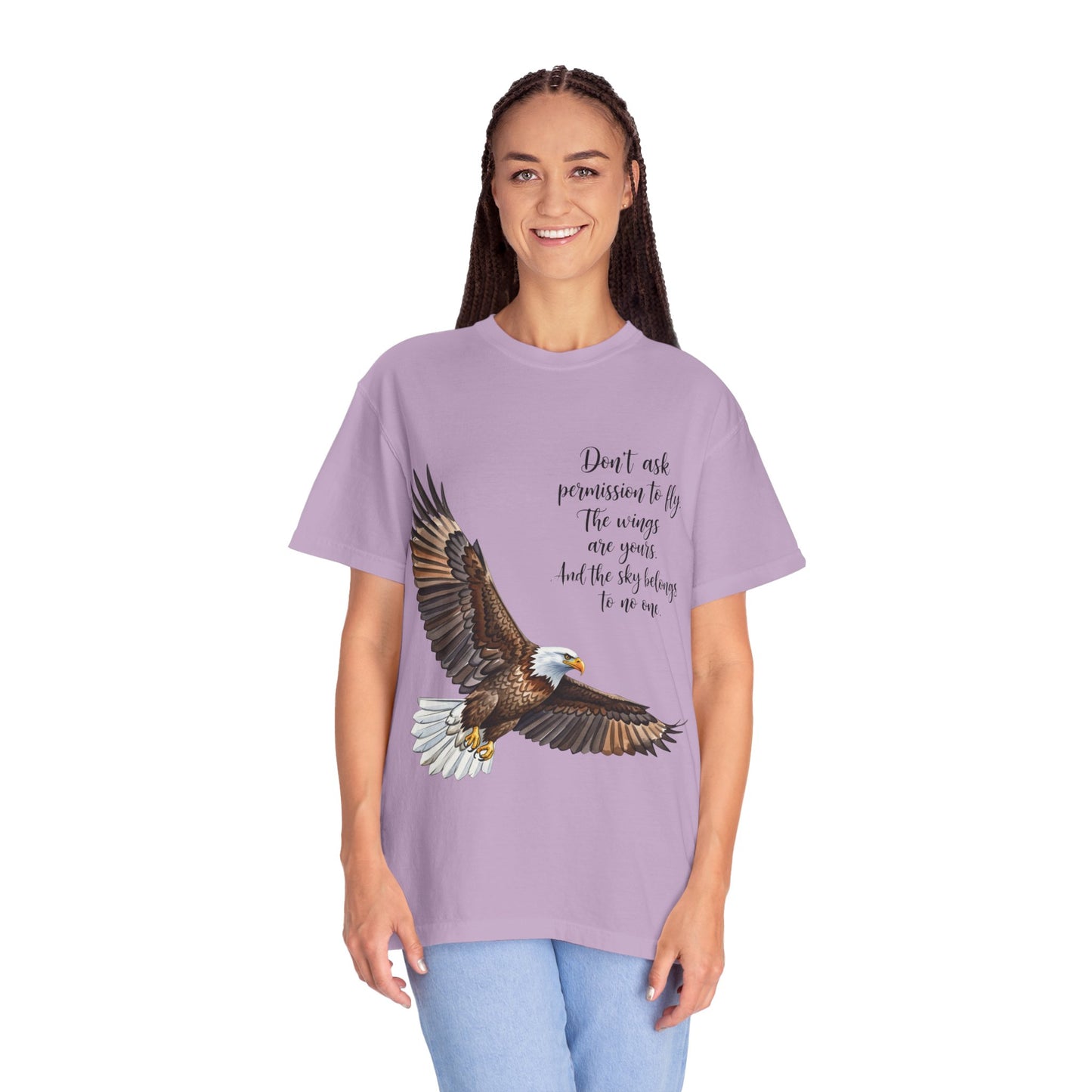 Inspirational Eagle T-Shirt, Motivational Apparel, Gift for Nature Lovers, Unisex Size, Eco-Friendly Fashion, Casual Wear