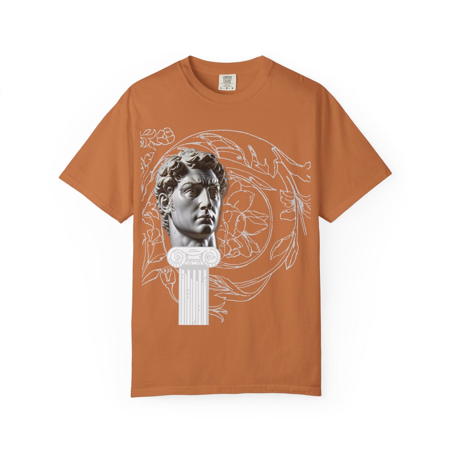 Artistic Roman Garment-Dyed T-shirt - Classic Sculpture Design