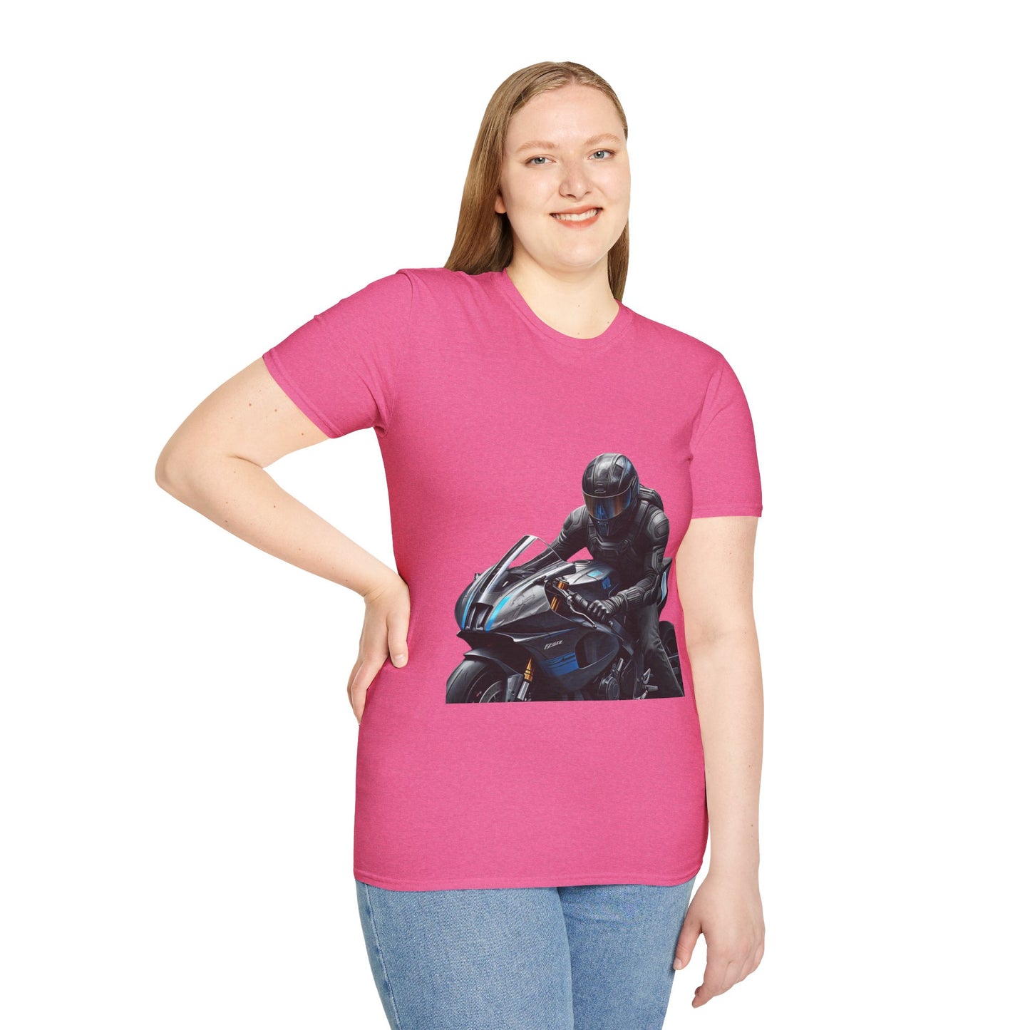 Motorcycle Rider Tee - Unisex Softstyle T-Shirt
