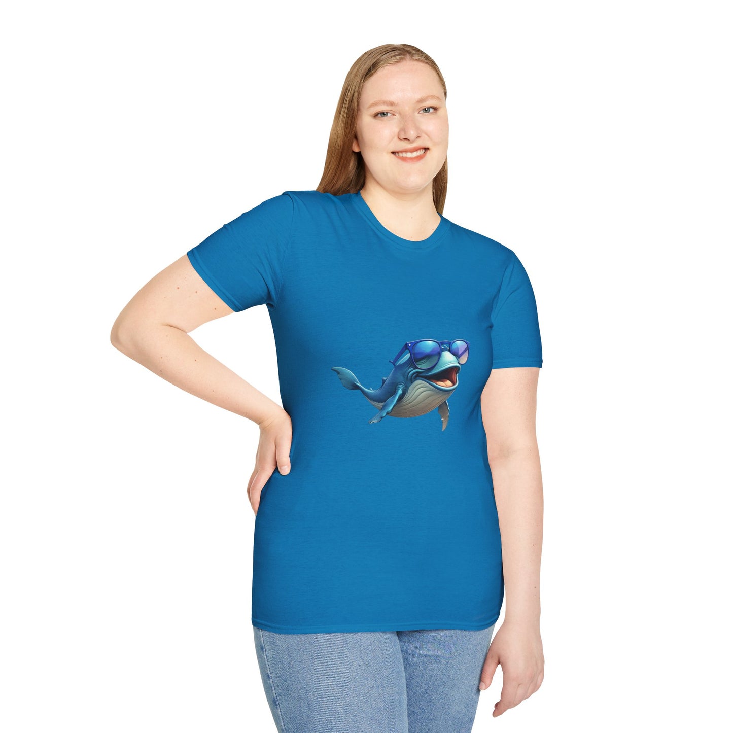 Cool Sunglasses Whale Unisex Softstyle T-Shirt