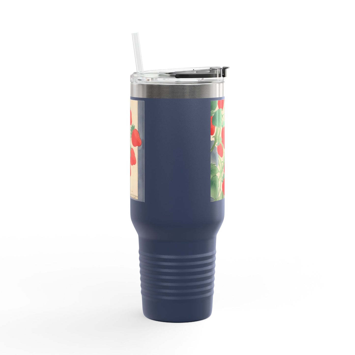 Strawberry Floral Insulated Travel Mug - 40oz