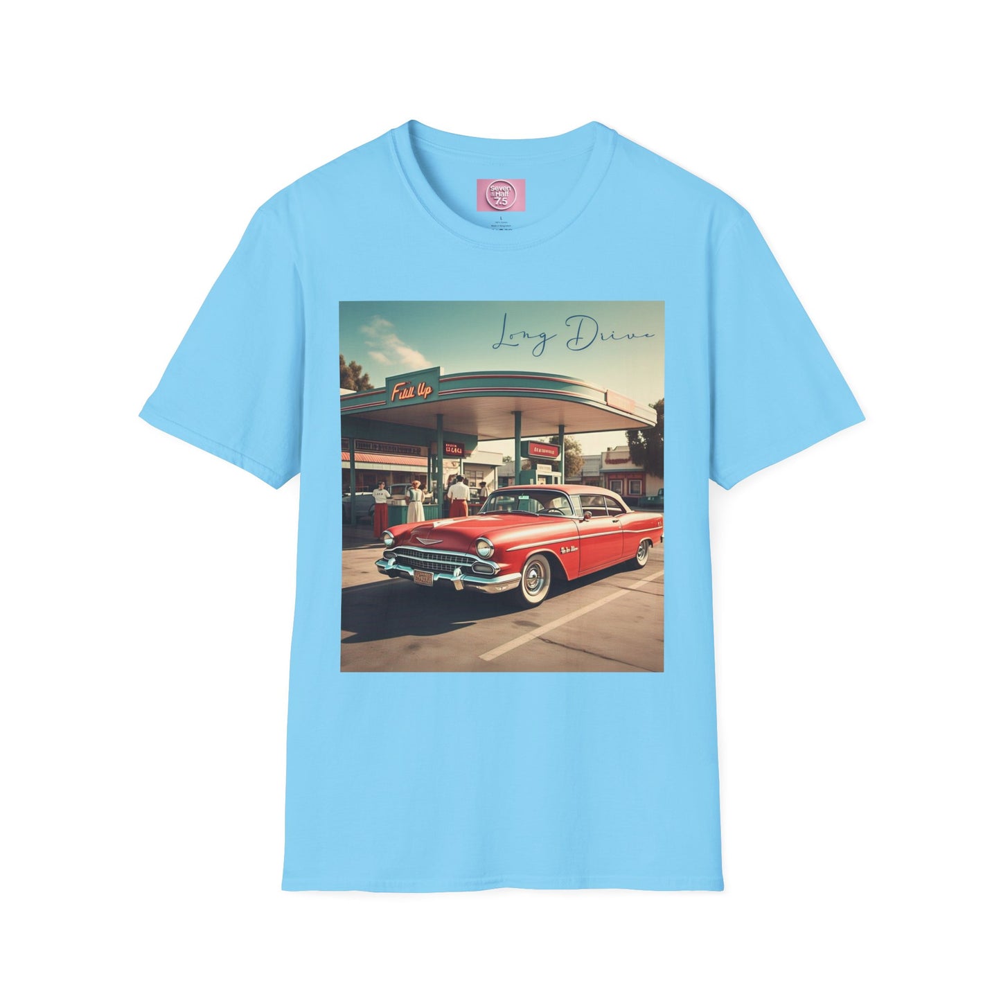 Retro Car Unisex Softstyle T-Shirt - Long Drive Graphic Tee