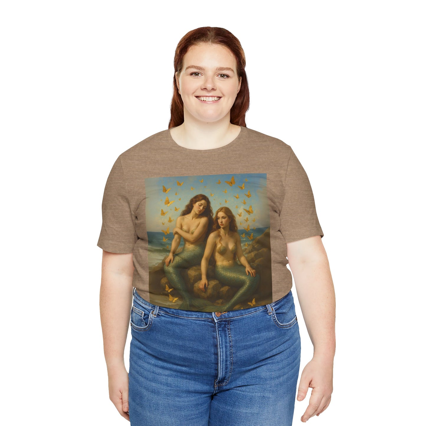 Mermaid Goddess Tee - Artistic Short Sleeve Shirt