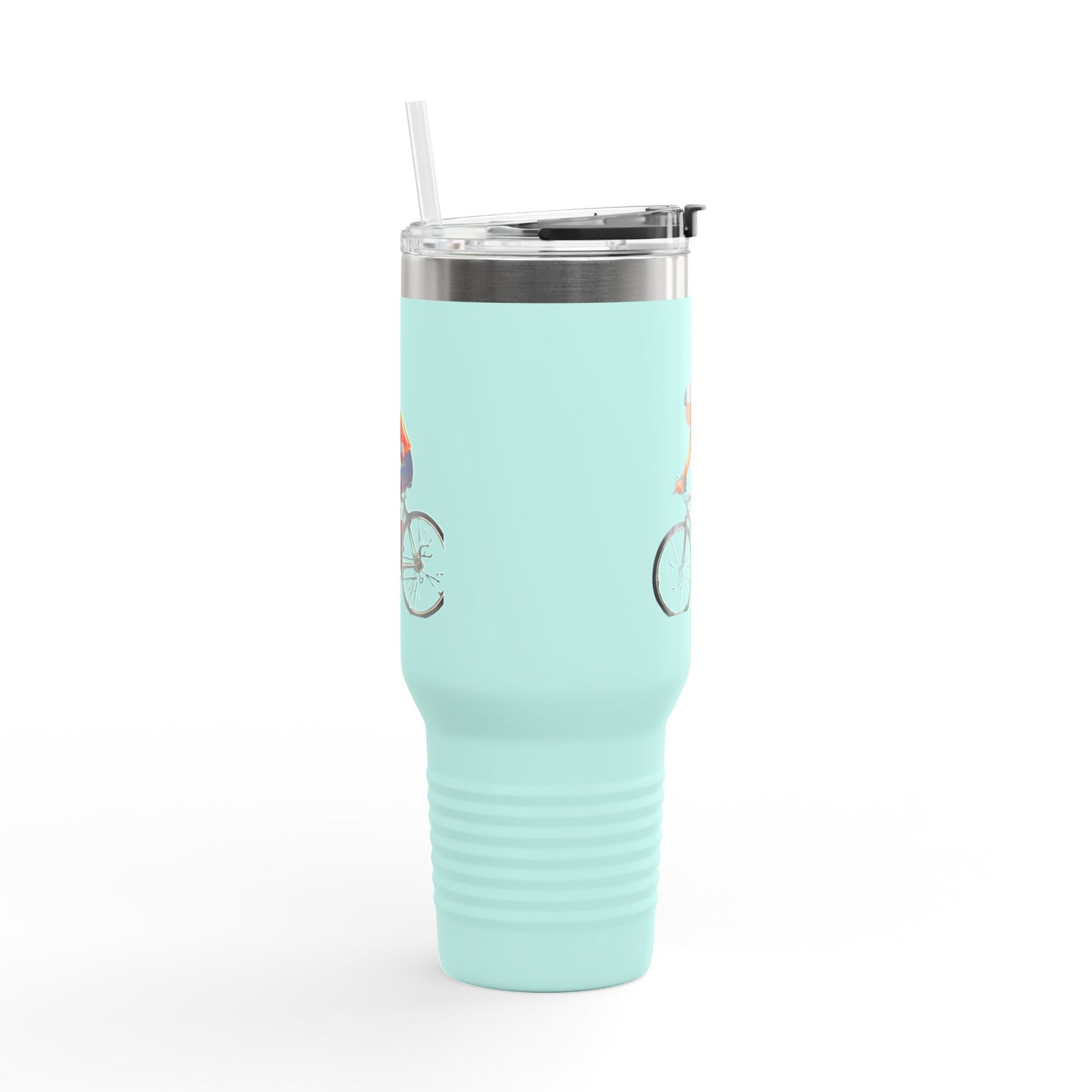 Cycling Enthusiast Insulated Travel Mug - 40oz, Perfect for Adventurers and Coffee Lovers
