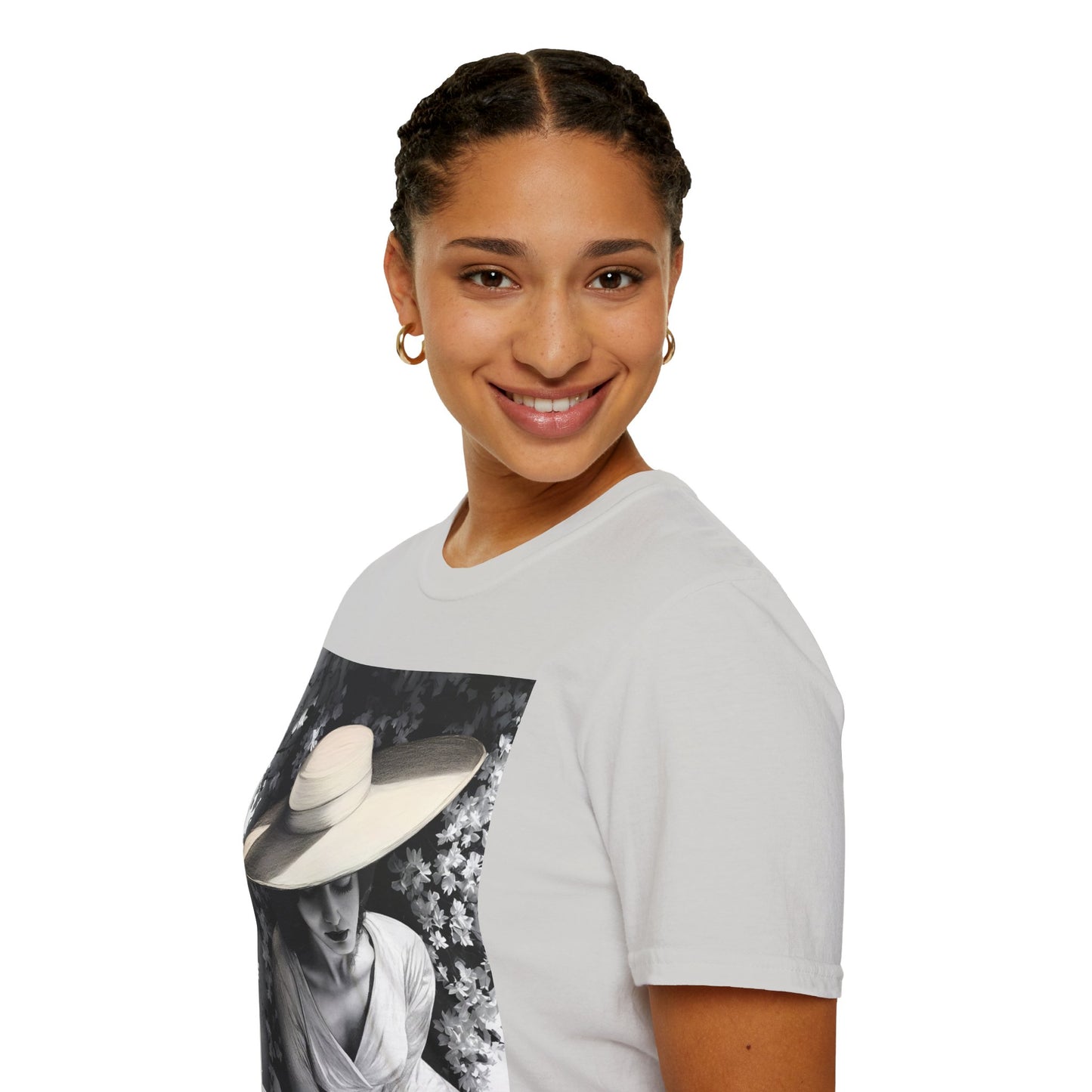 Elegant Charcoal art Softstyle T-Shirt - Perfect for Spring and Summer