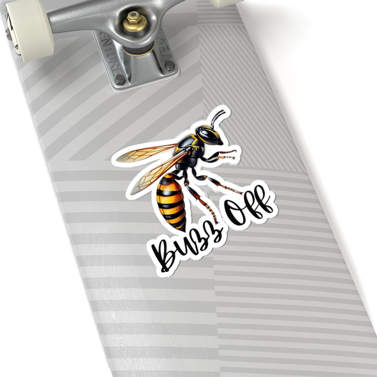 Buzz Off Bee Kiss-Cut Stickers - Fun, Colorful Laptop Decals for Nature Lovers