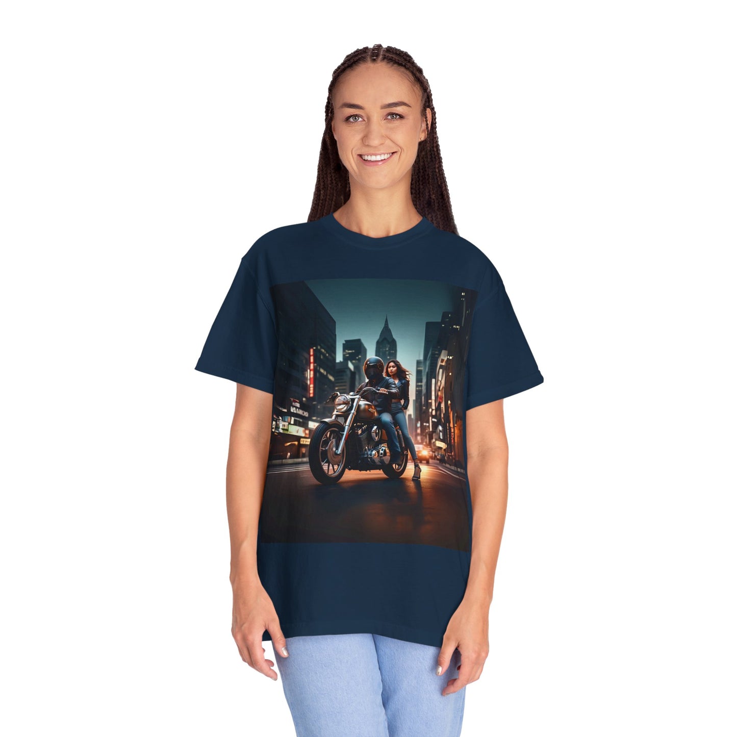 City Vibes Motorcycle Unisex Garment-Dyed T-Shirt
