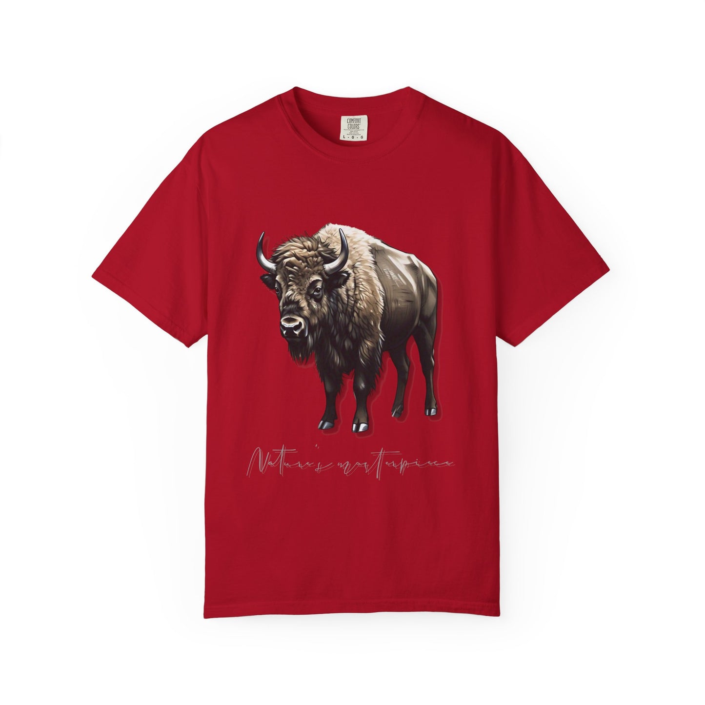 Nature-Inspired Buffalo Unisex T-Shirt - Garment-Dyed Design