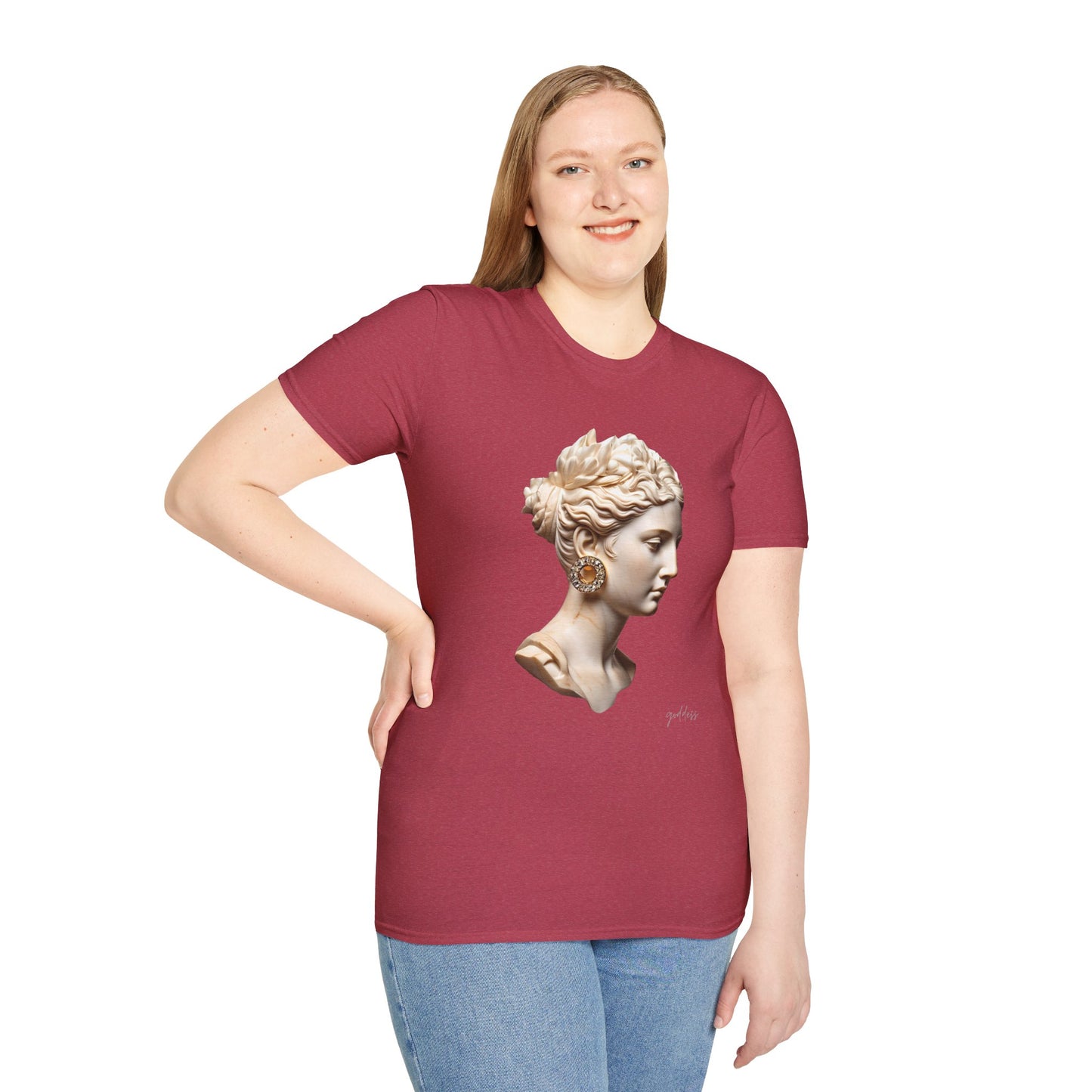 Classical Art Softstyle T-Shirt - Elegant Athena Design