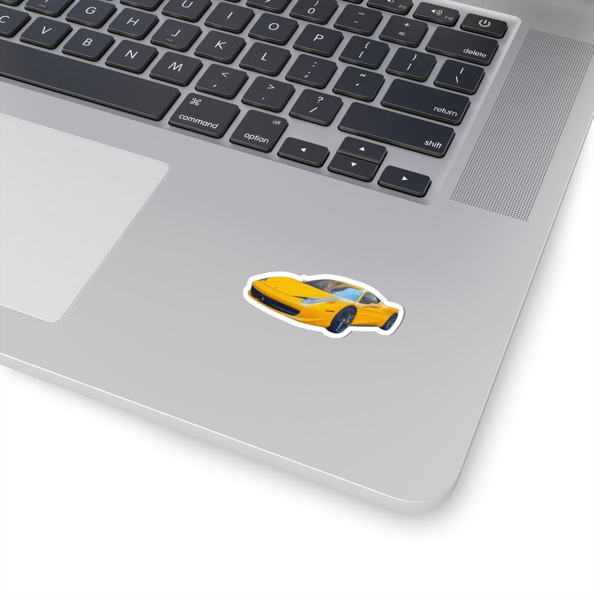 Vibrant Yellow Sports Car Kiss-Cut Stickers - Perfect for Car Enthusiasts