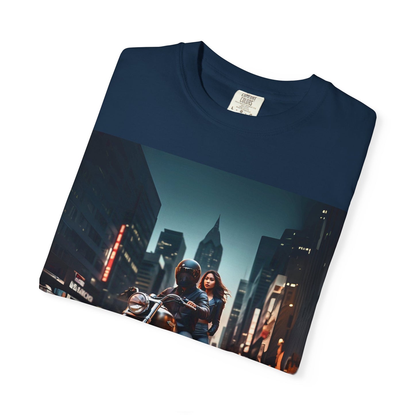 City Vibes Motorcycle Unisex Garment-Dyed T-Shirt