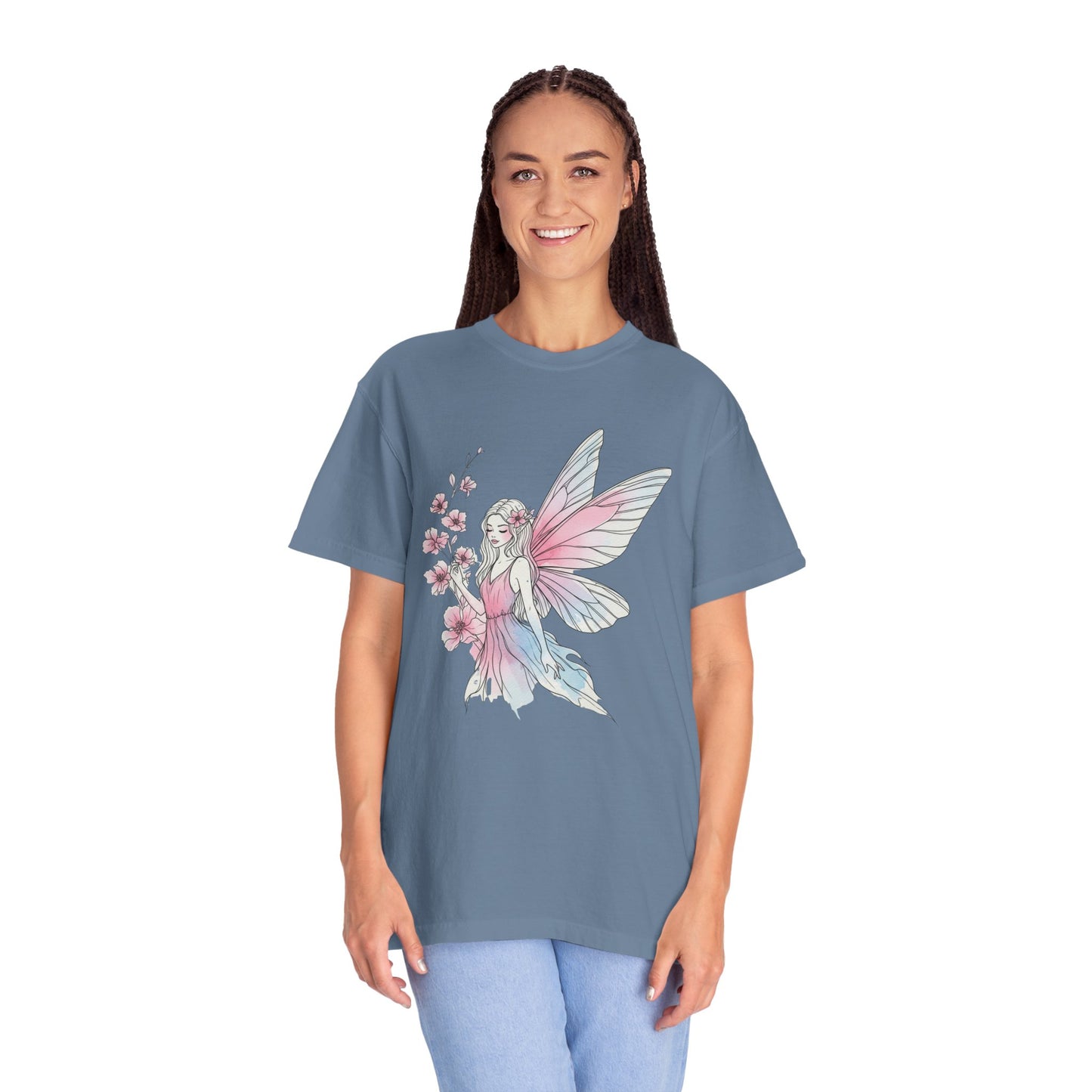 Whimsical Fairy T-Shirt - Eco-Friendly Tee, Vintage Style Shirt, Gift for Her, Fairy Lovers Gift, Summer Apparel, Spring Fashion