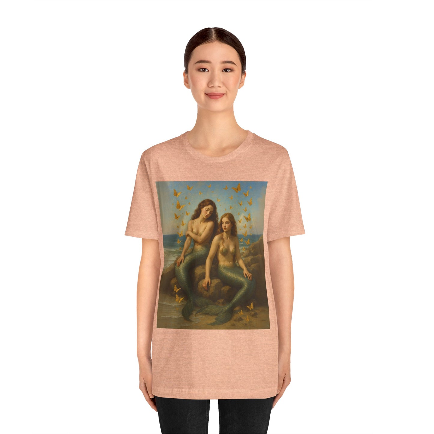 Mermaid Goddess Tee - Artistic Short Sleeve Shirt