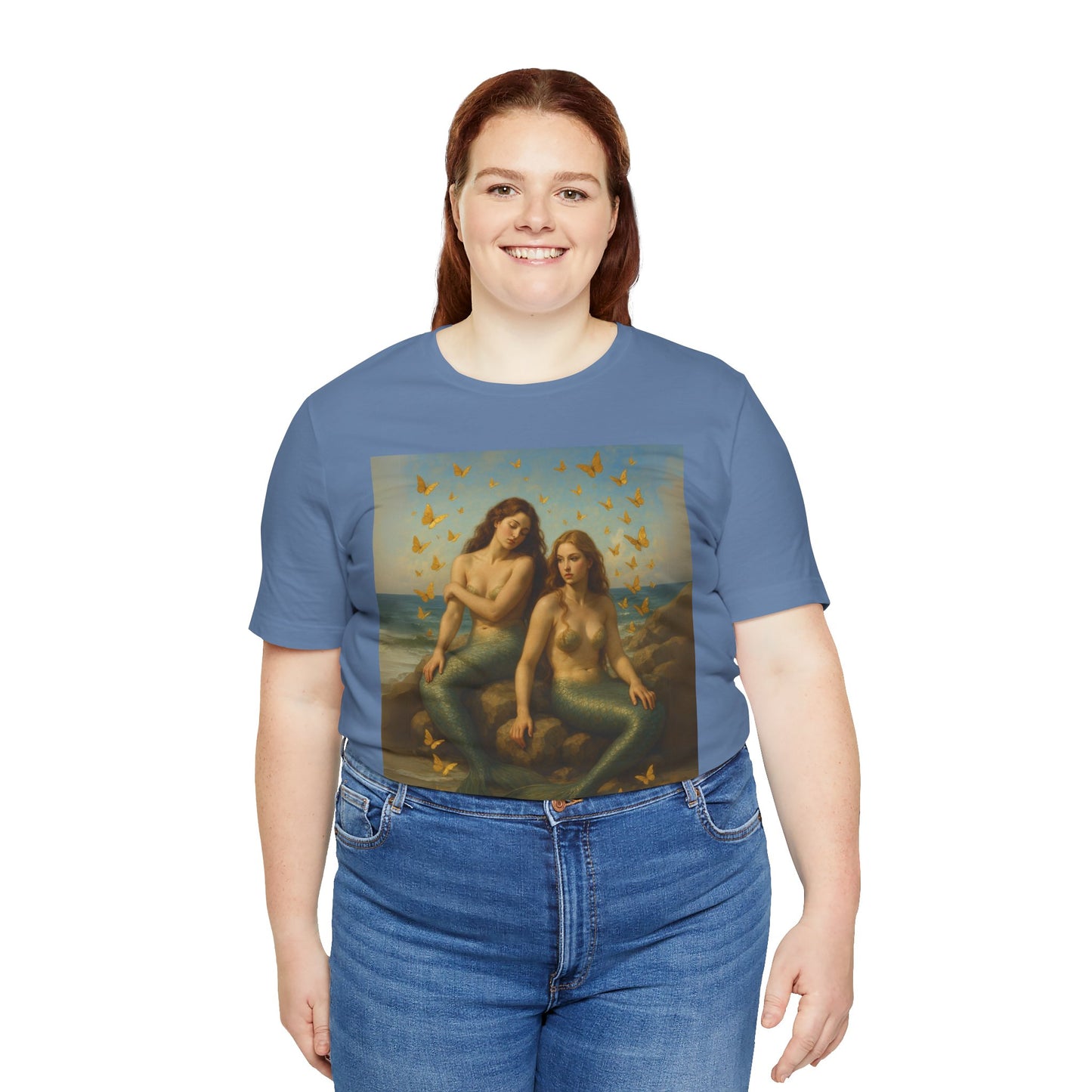 Mermaid Goddess Tee - Artistic Short Sleeve Shirt