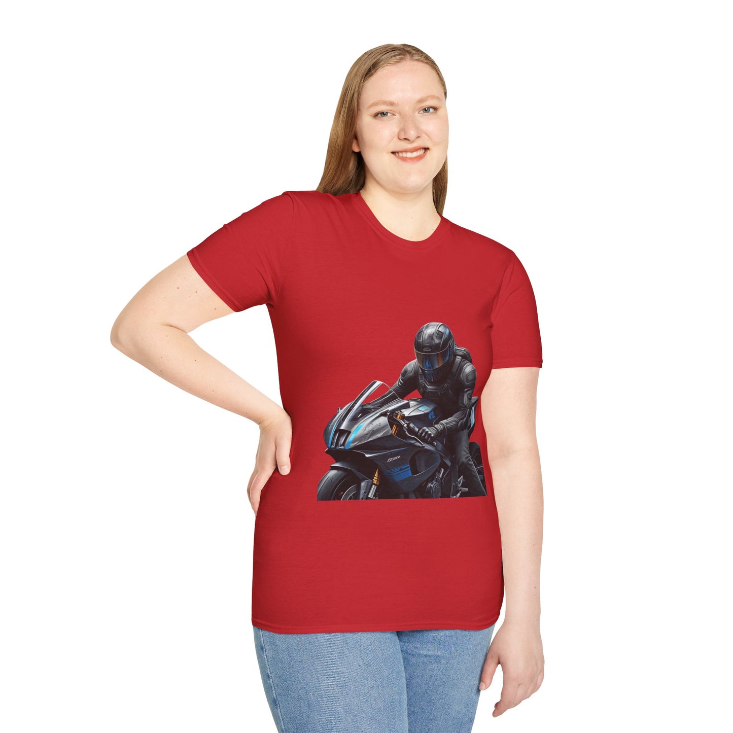Motorcycle Rider Tee - Unisex Softstyle T-Shirt
