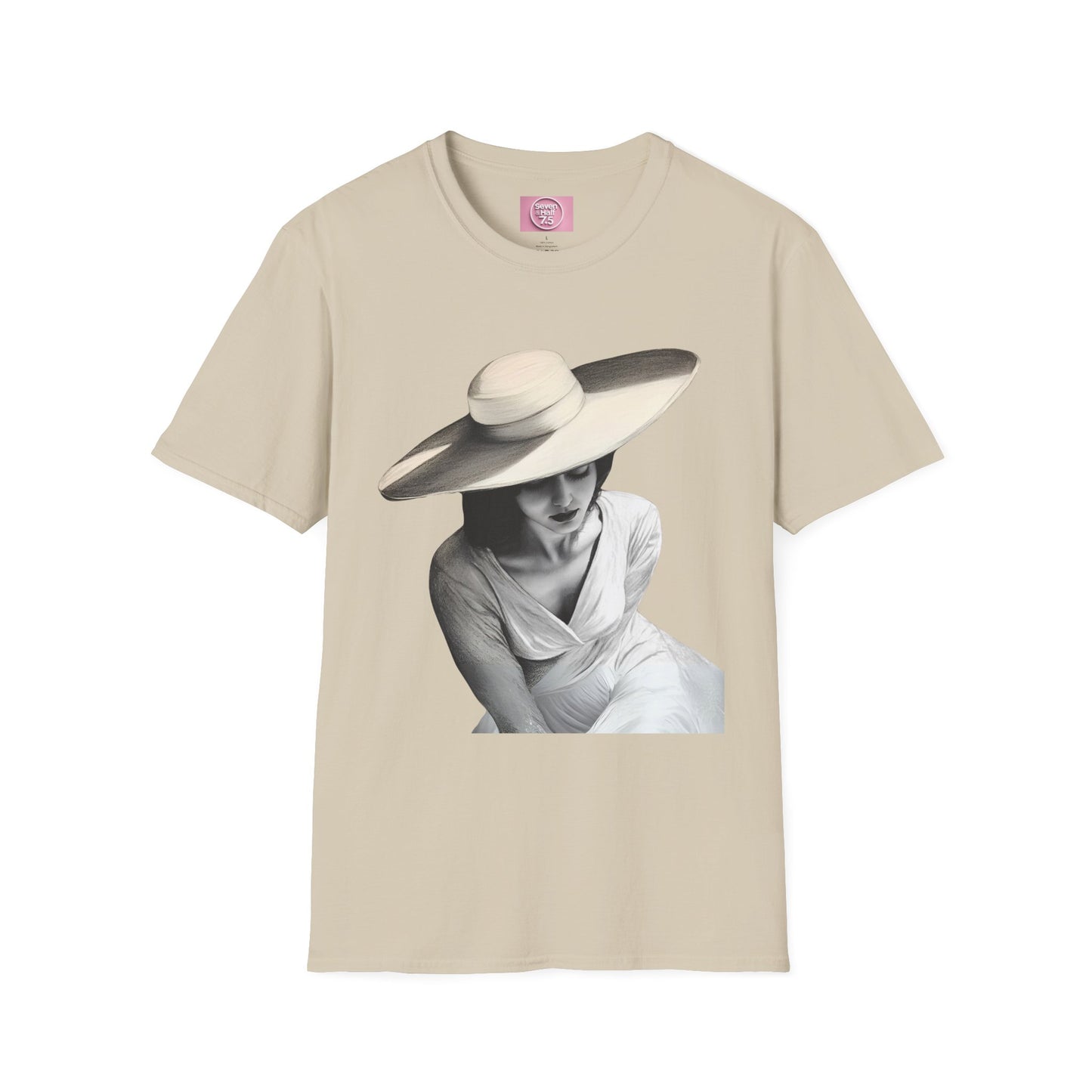 Artistic Women's Softstyle T-Shirt - Charcoal art Design