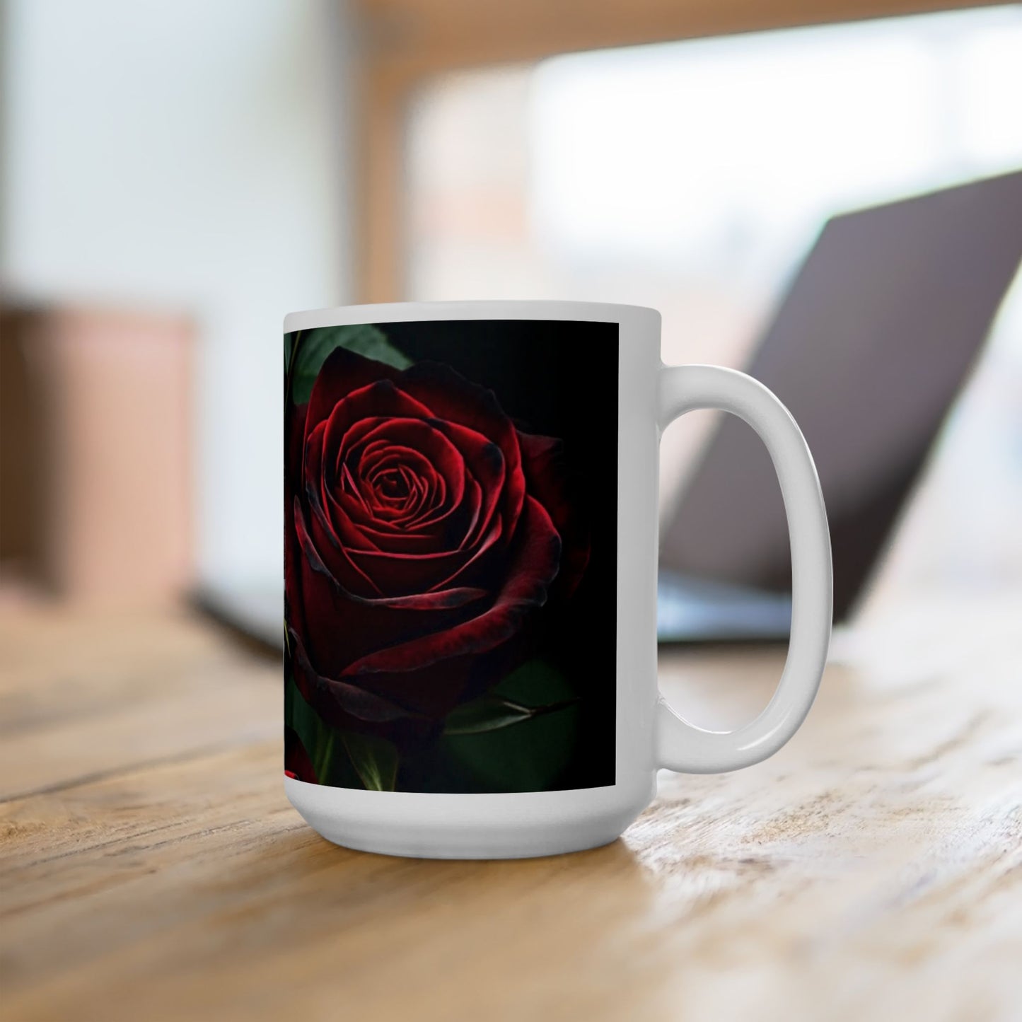 Elegant Rose Ceramic Mug - 11oz & 15oz Options - Perfect Gift for Occasions