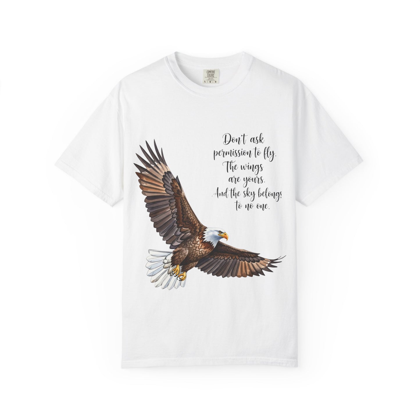Inspirational Eagle T-Shirt, Motivational Apparel, Gift for Nature Lovers, Unisex Size, Eco-Friendly Fashion, Casual Wear