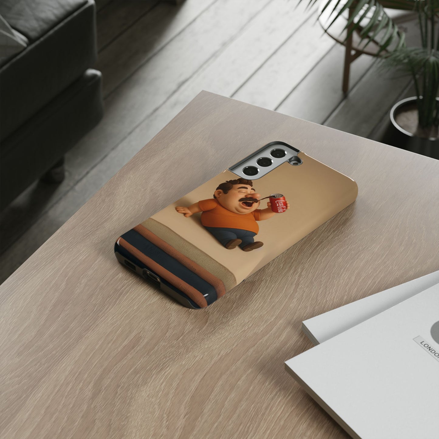 Funny Cartoon Phone Case - 'Coca-Cola Chill' Design
