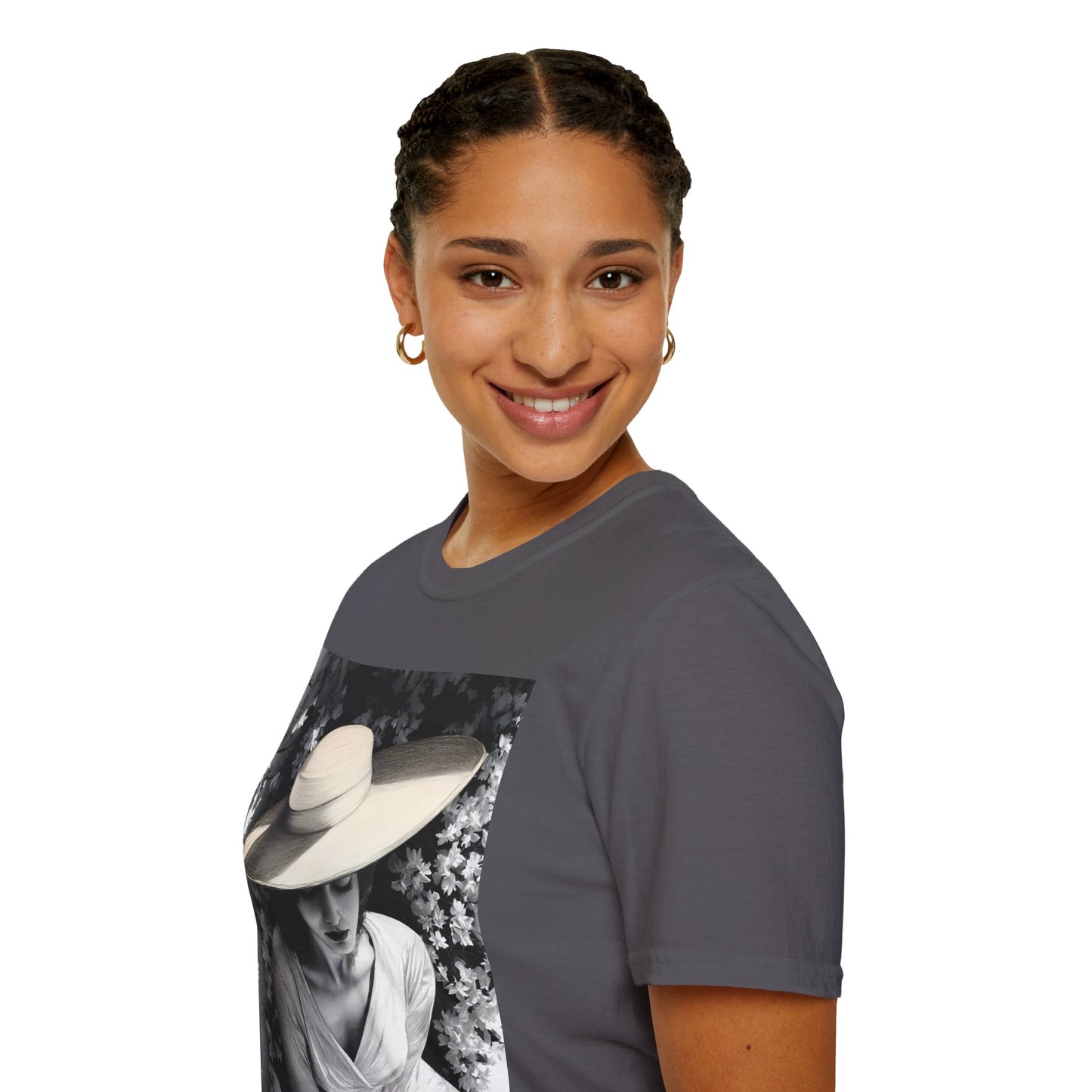 Elegant Charcoal art Softstyle T-Shirt - Perfect for Spring and Summer