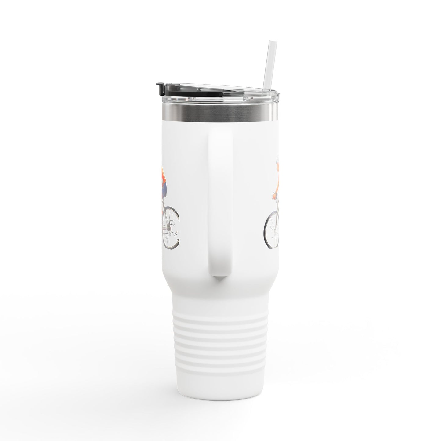 Cycling Enthusiast Insulated Travel Mug - 40oz, Perfect for Adventurers and Coffee Lovers