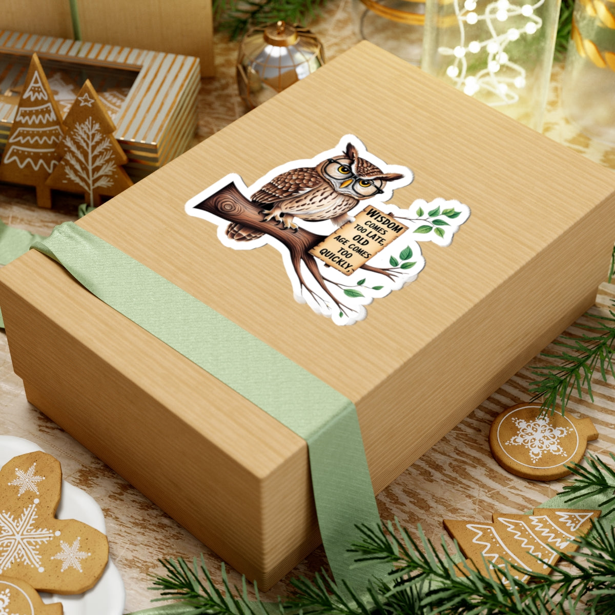 Wise Owl Kiss-Cut Stickers - Perfect for Gifts & Decor