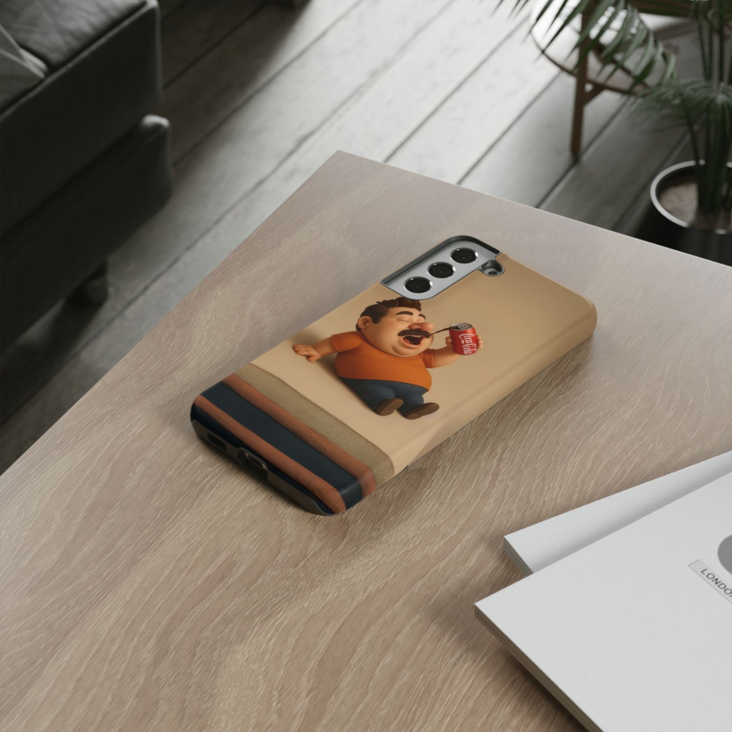 Funny Cartoon Phone Case - 'Coca-Cola Chill' Design