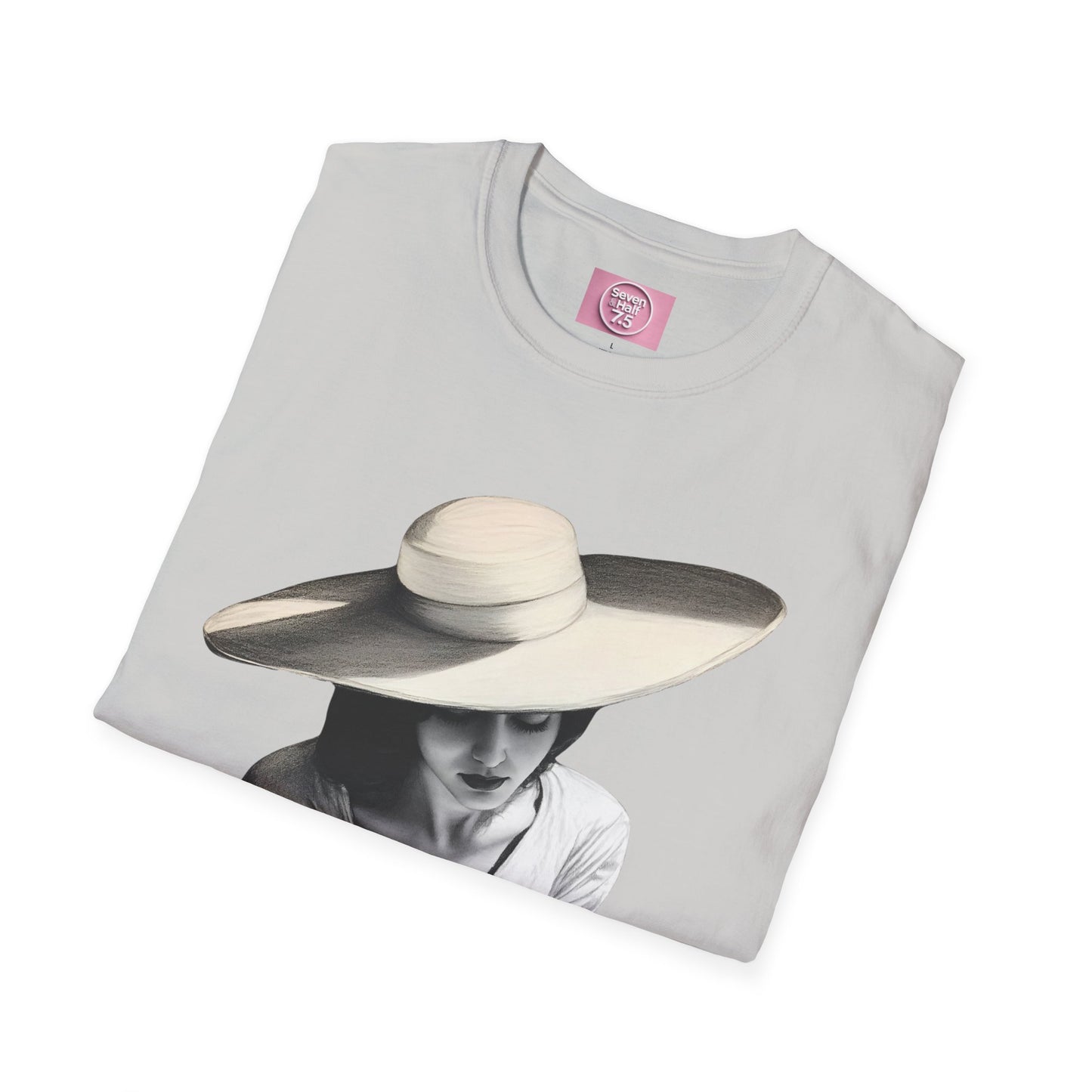 Artistic Women's Softstyle T-Shirt - Charcoal art Design
