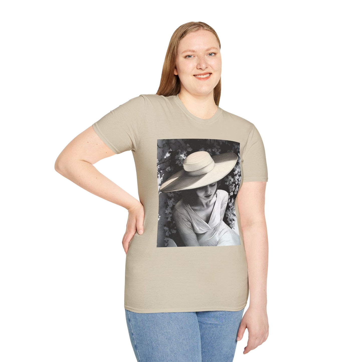 Elegant Charcoal art Softstyle T-Shirt - Perfect for Spring and Summer