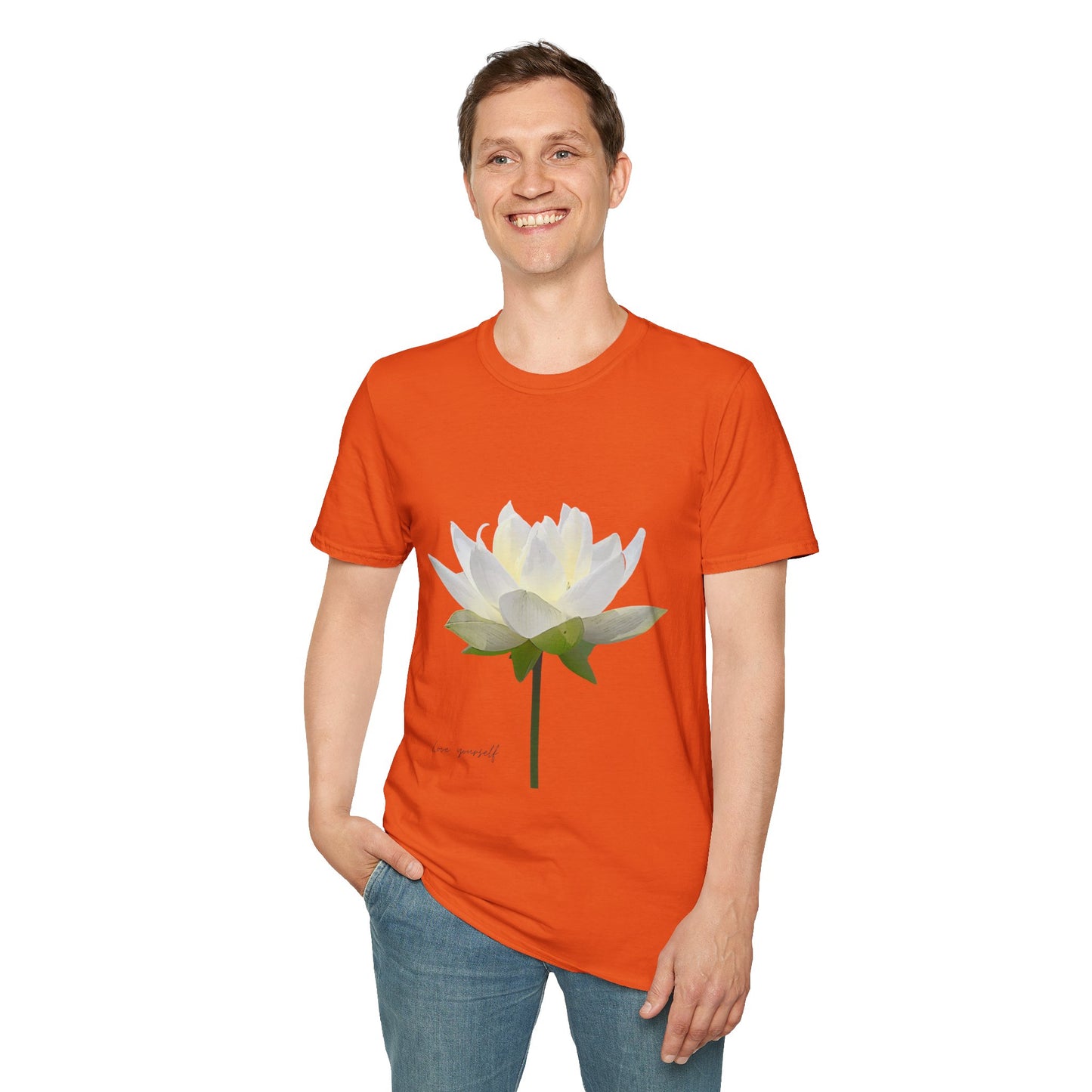 Love Yourself Lotus Flower T-Shirt - Unisex Softstyle Tee