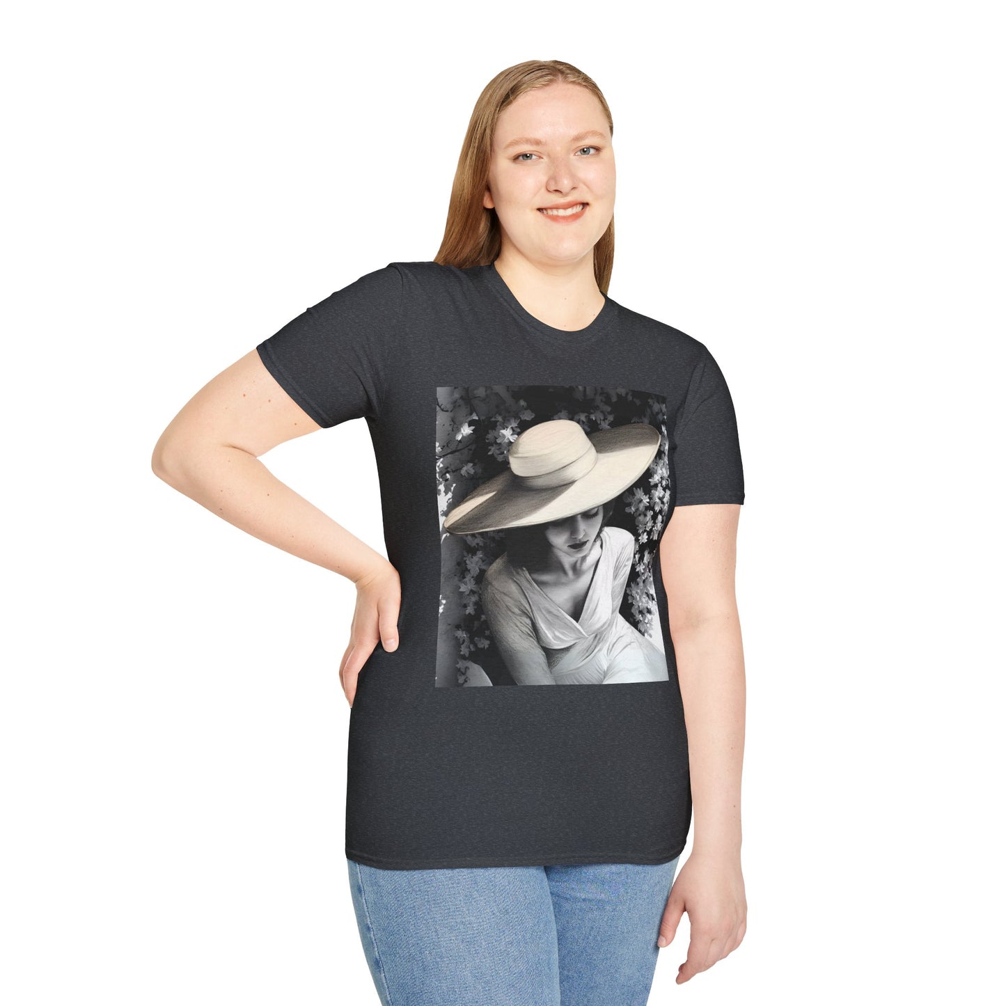 Elegant Charcoal art Softstyle T-Shirt - Perfect for Spring and Summer