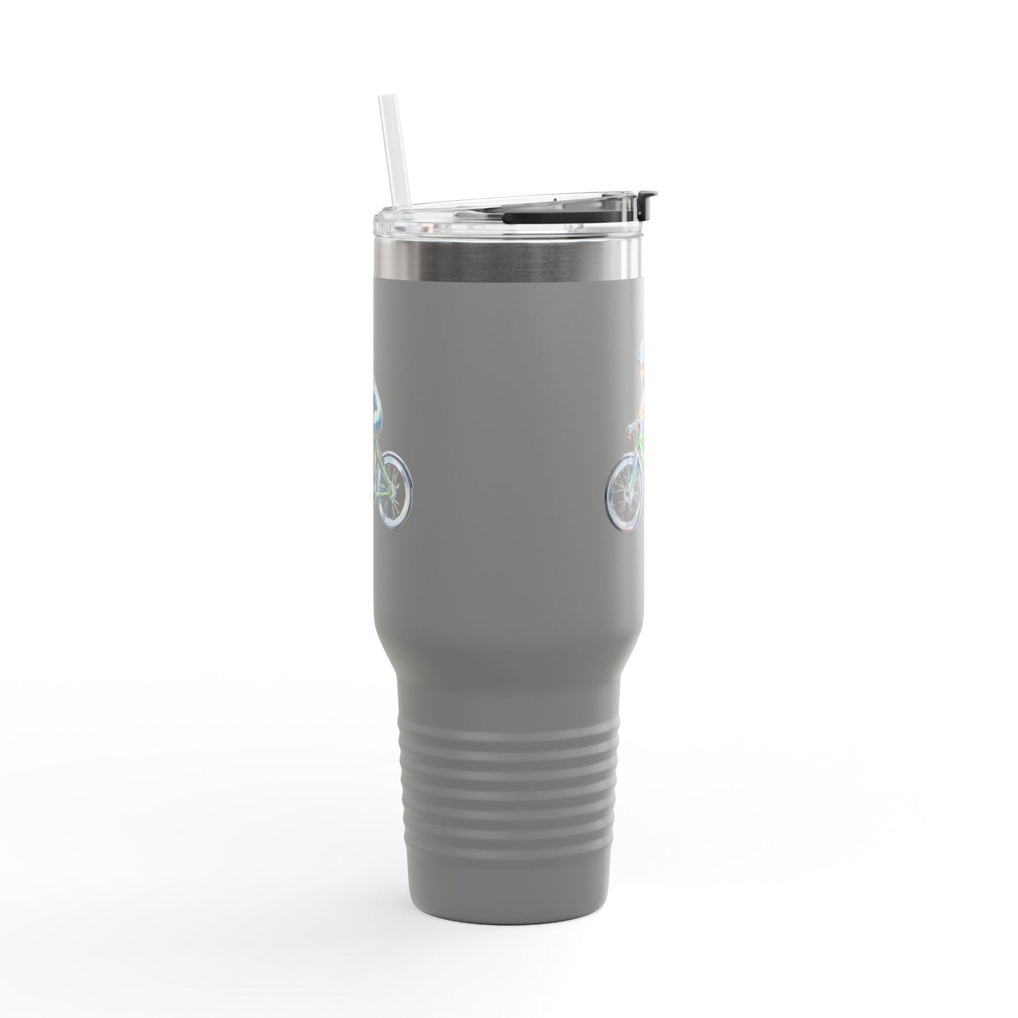 Cycling Enthusiast Insulated Travel Mug | 40oz with Bicycle Design | Perfect for Outdoor Adventures