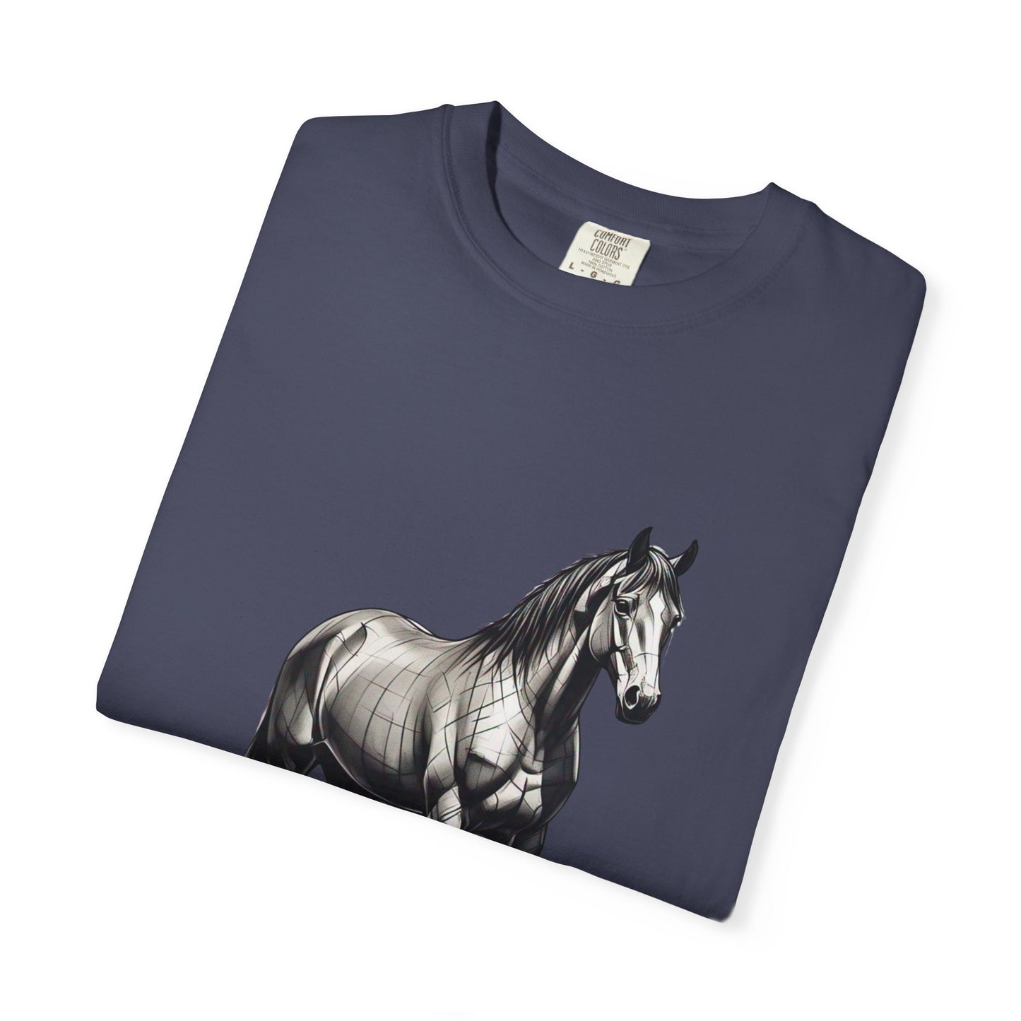 Equestrian Vibe Unisex Garment-Dyed T-Shirt - Horse Design