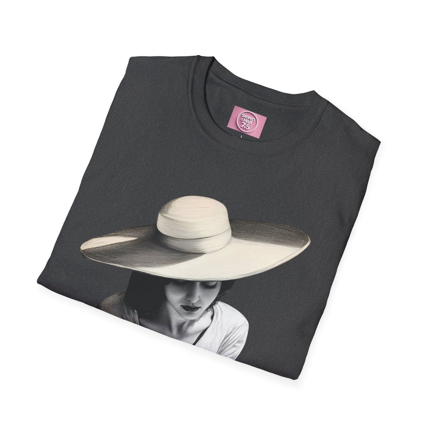 Artistic Women's Softstyle T-Shirt - Charcoal art Design