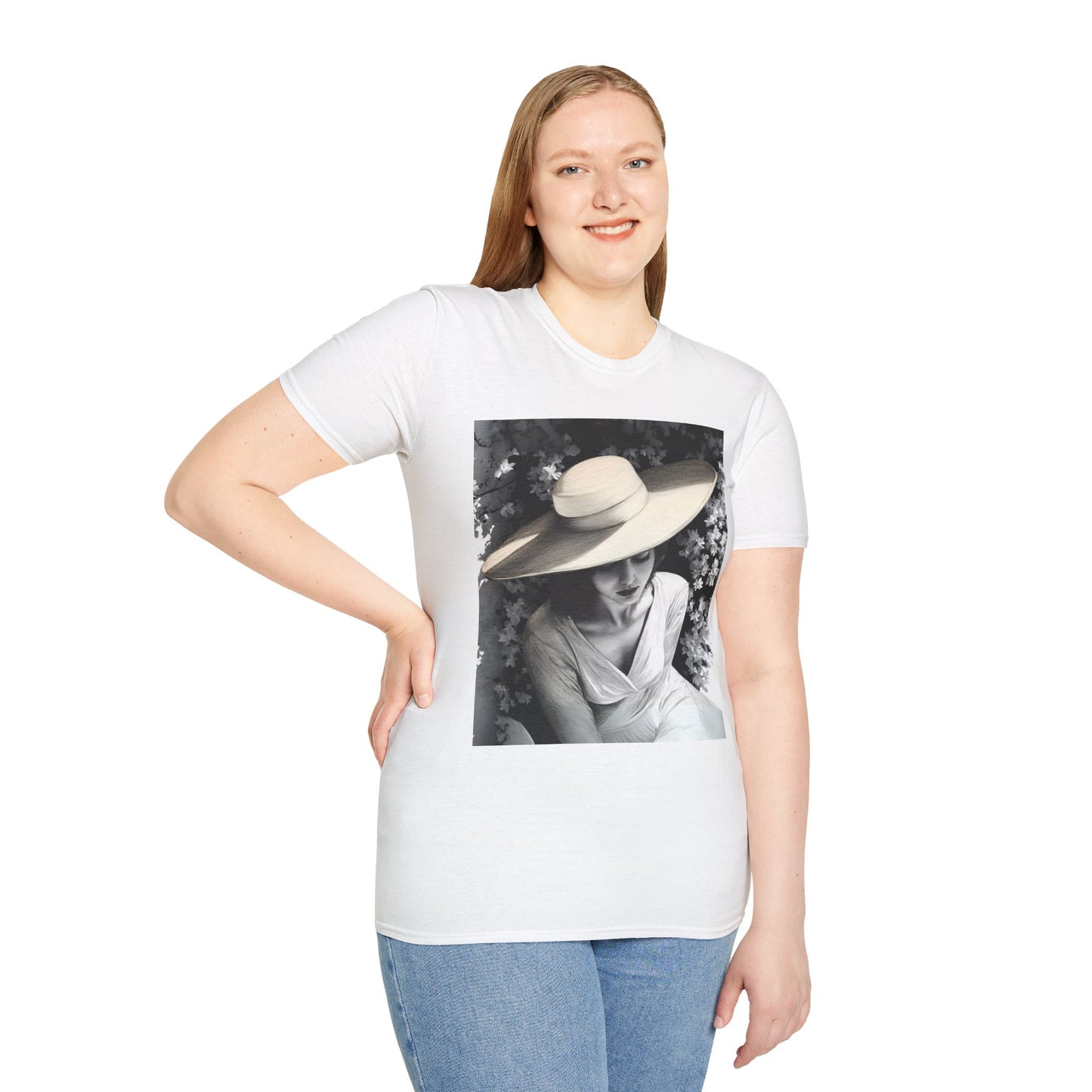 Elegant Charcoal art Softstyle T-Shirt - Perfect for Spring and Summer