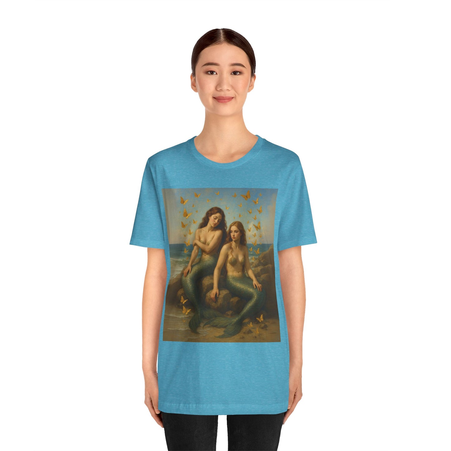 Mermaid Goddess Tee - Artistic Short Sleeve Shirt
