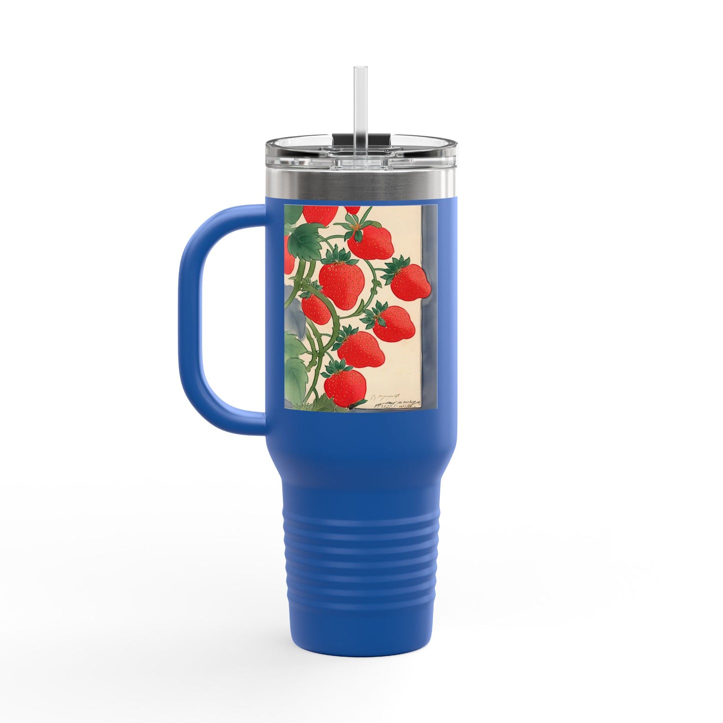Strawberry Floral Insulated Travel Mug - 40oz