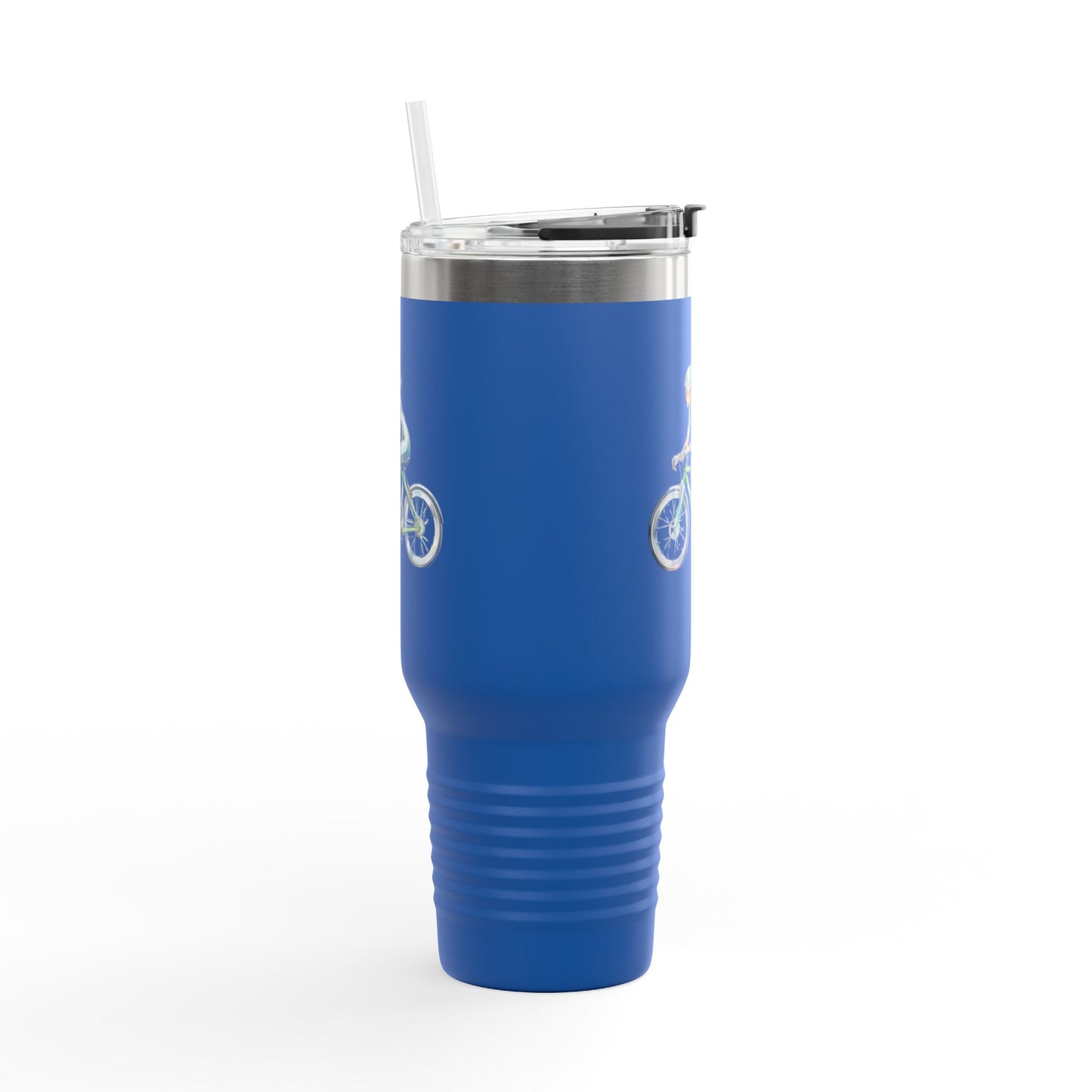 Cycling Enthusiast Insulated Travel Mug | 40oz with Bicycle Design | Perfect for Outdoor Adventures