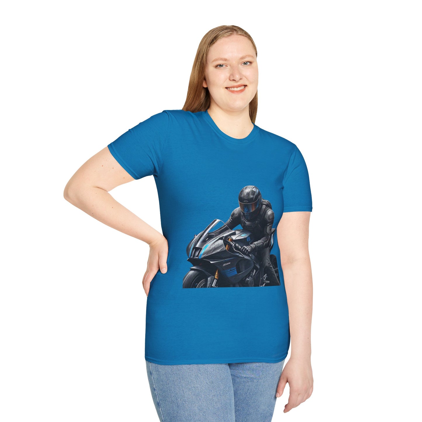 Motorcycle Rider Tee - Unisex Softstyle T-Shirt