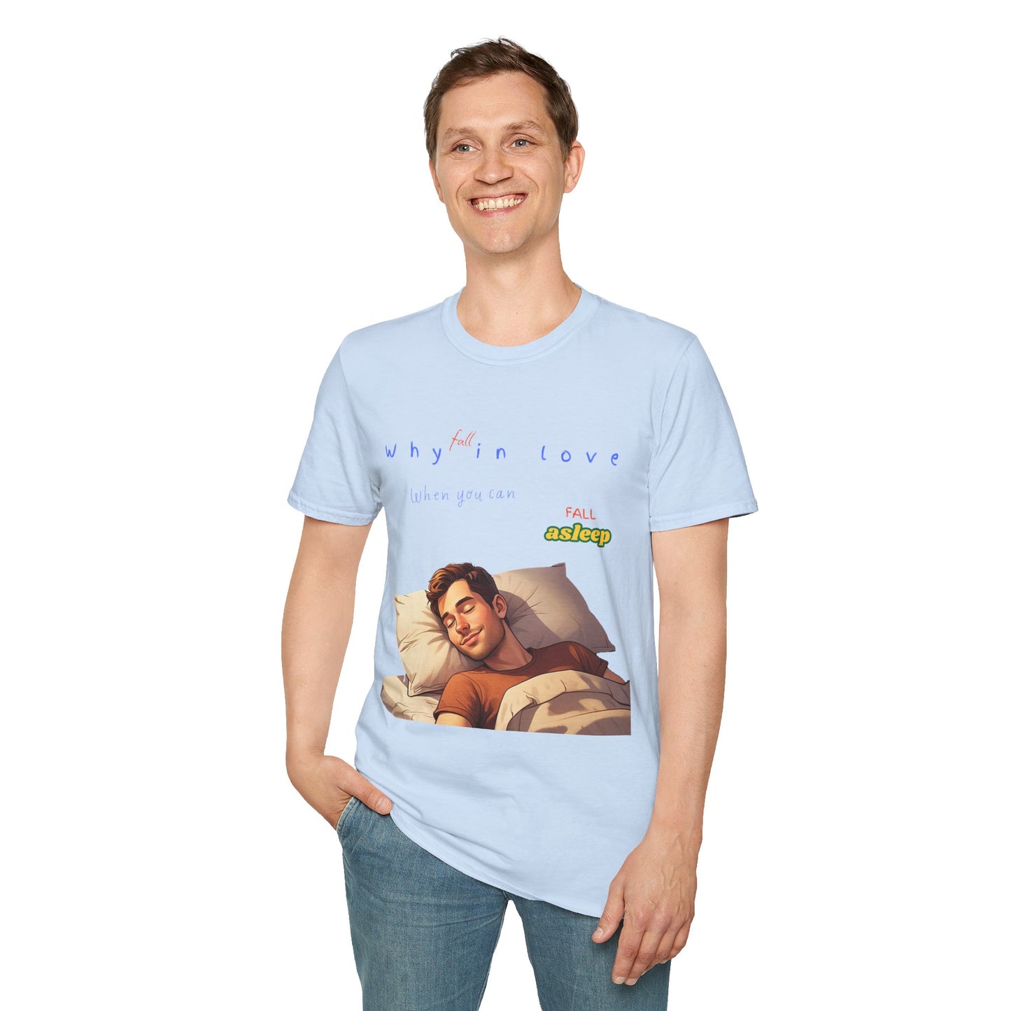 Fall Asleep Softstyle T-Shirt | Cozy Sleep Vibes | Perfect Gift for Sleep Lovers
