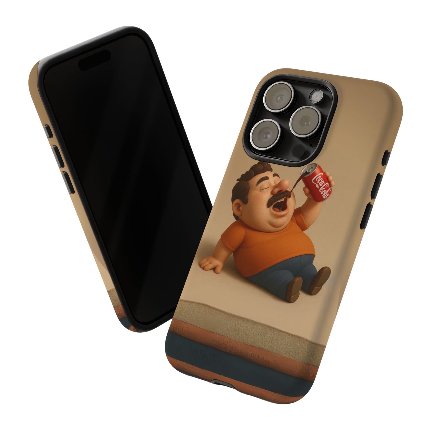 Funny Cartoon Phone Case - 'Coca-Cola Chill' Design
