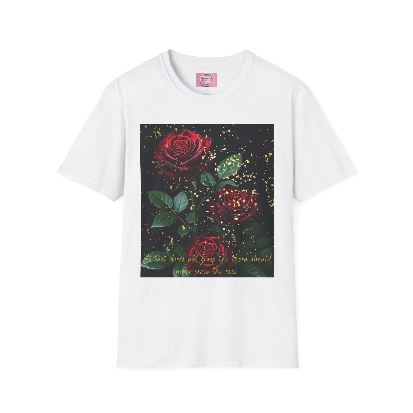 Elegant Rose Graphic T-Shirt - Inspirational Quote Design
