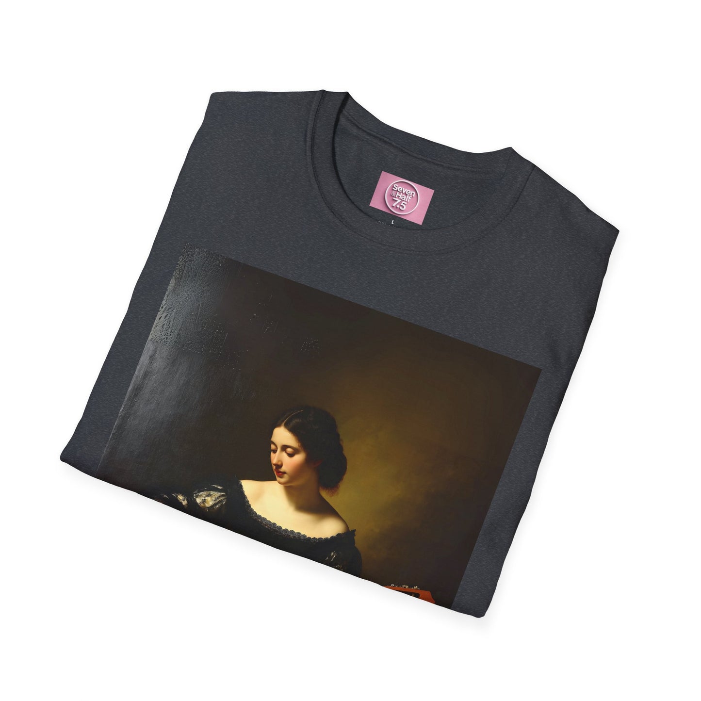 Artistic Guitarist Softstyle T-Shirt - Elegant Vintage Design
