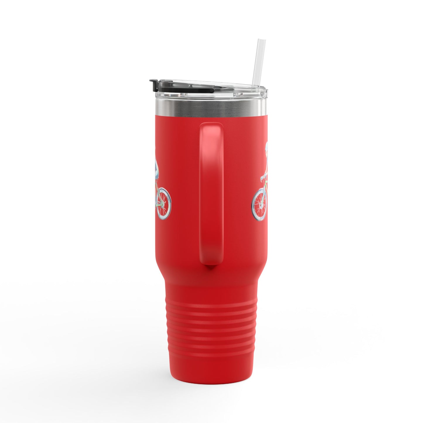 Cycling Enthusiast Insulated Travel Mug | 40oz with Bicycle Design | Perfect for Outdoor Adventures