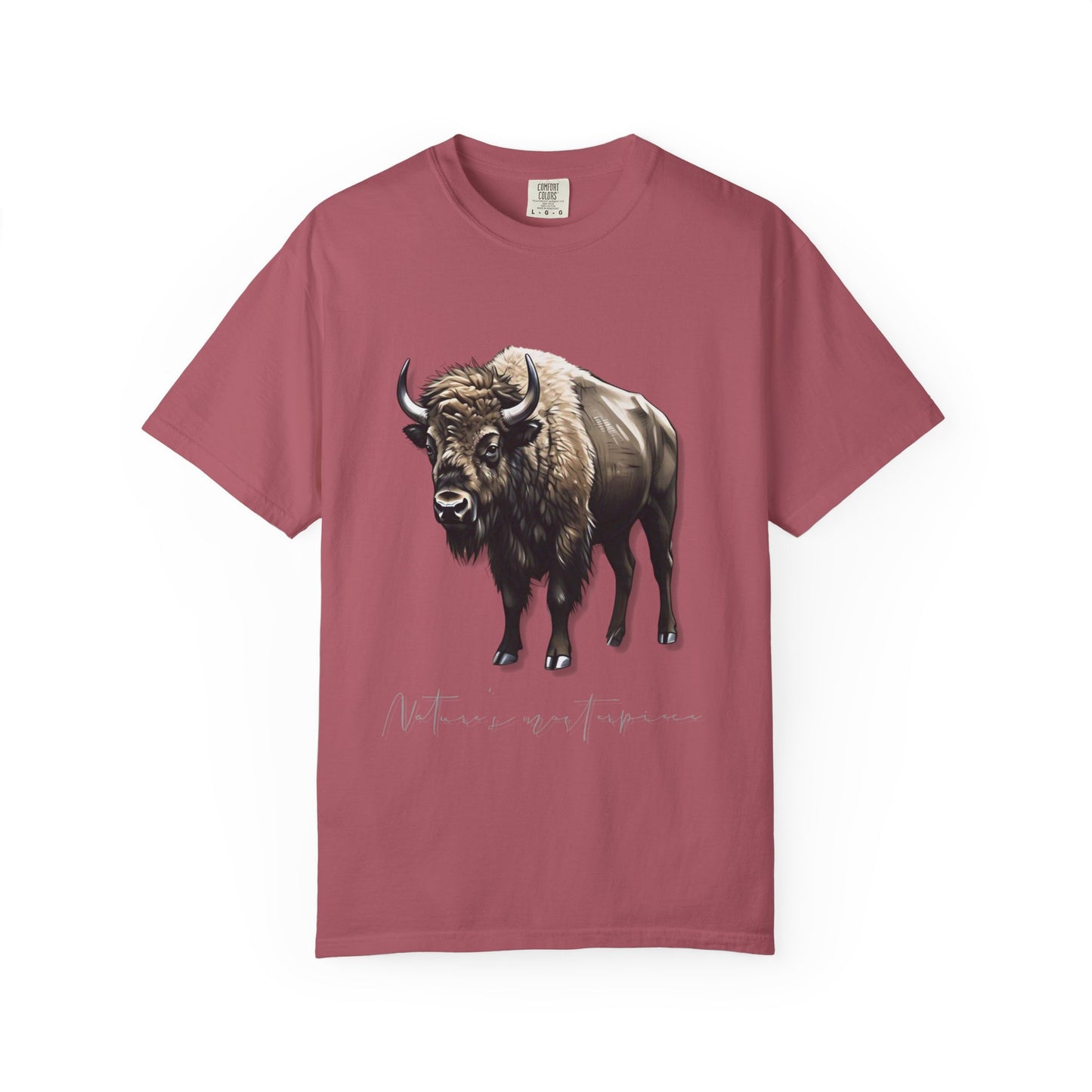 Nature-Inspired Buffalo Unisex T-Shirt - Garment-Dyed Design