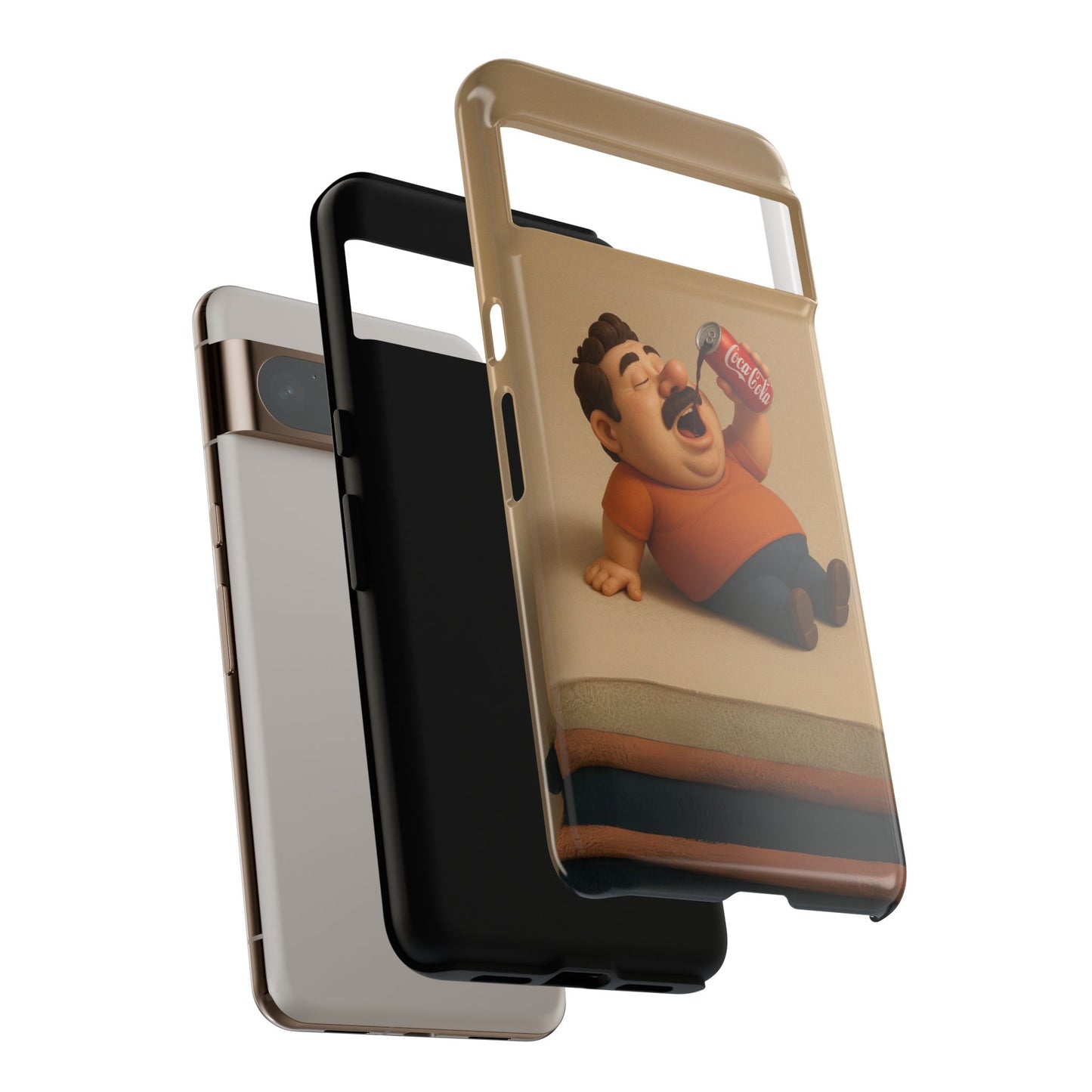 Funny Cartoon Phone Case - 'Coca-Cola Chill' Design